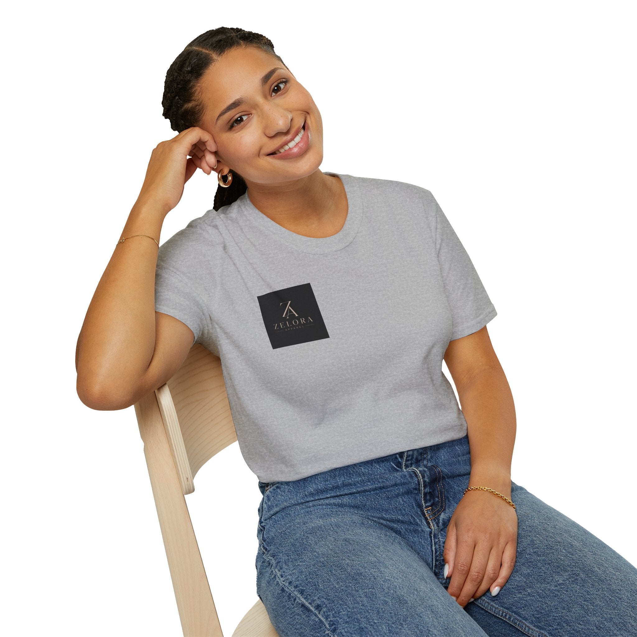 Minimal Logo T‑Shirt — Zeora Monogram Chest Print