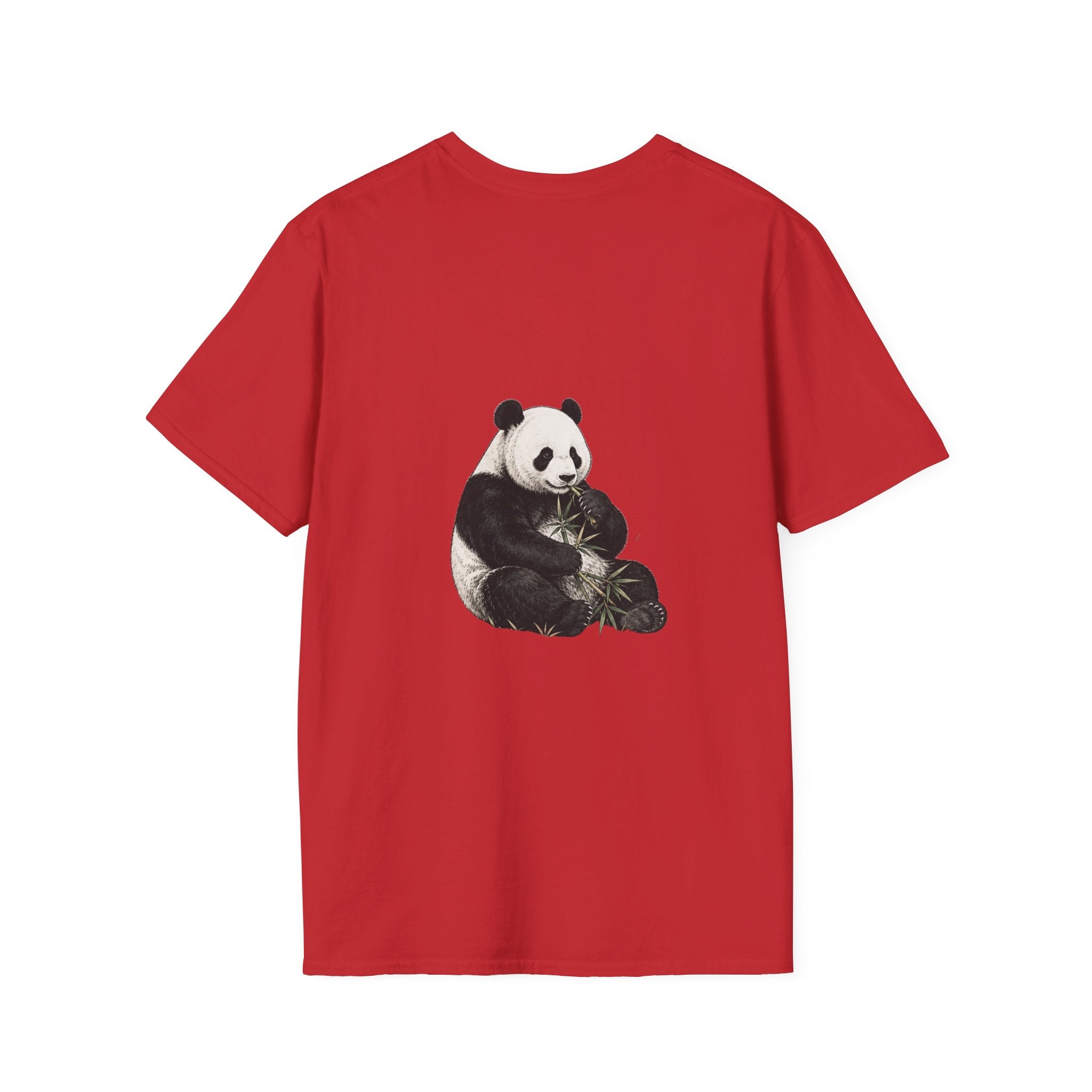 Panda Eating Bamboo T-Shirt — Cute Panda Wildlife Graphic Tee