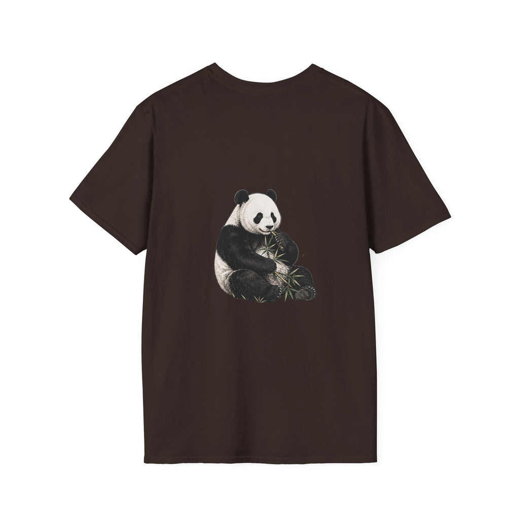 Panda Eating Bamboo T-Shirt — Cute Panda Wildlife Graphic Tee