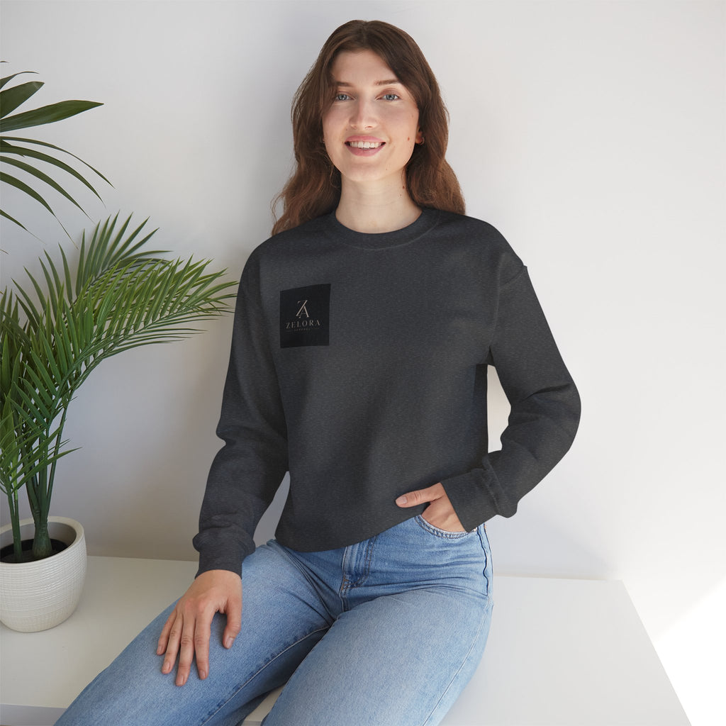 Dragon Mountain Crewneck Sweatshirt — Asian Ink Serpent Back Print