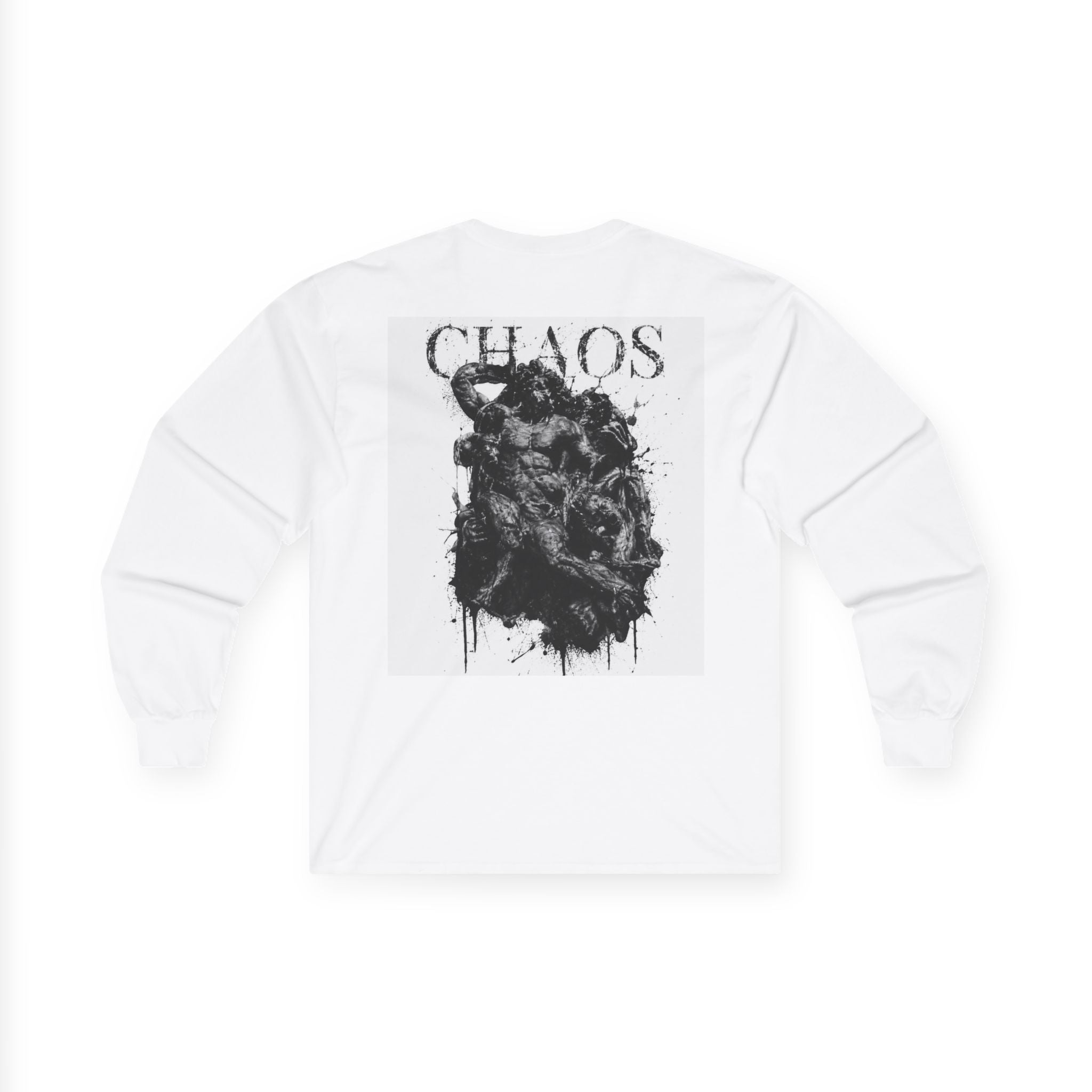 Chaos Long Sleeve Tee — Grunge Gothic Graphic Shirt