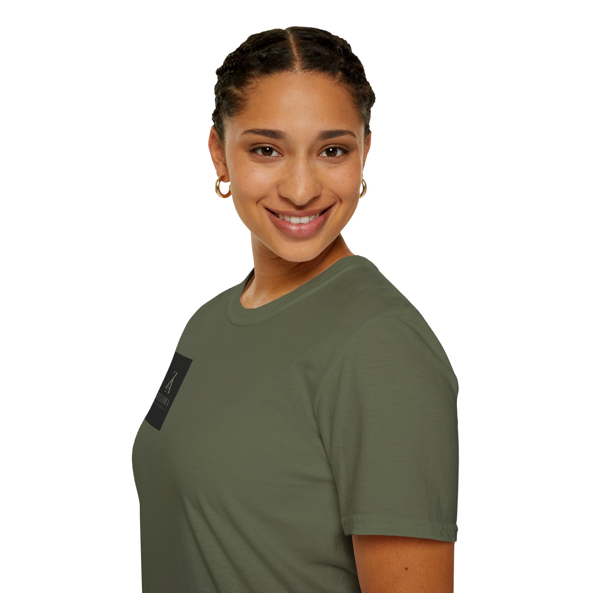 Minimal Logo T-Shirt — Zeora Branded Chest Patch