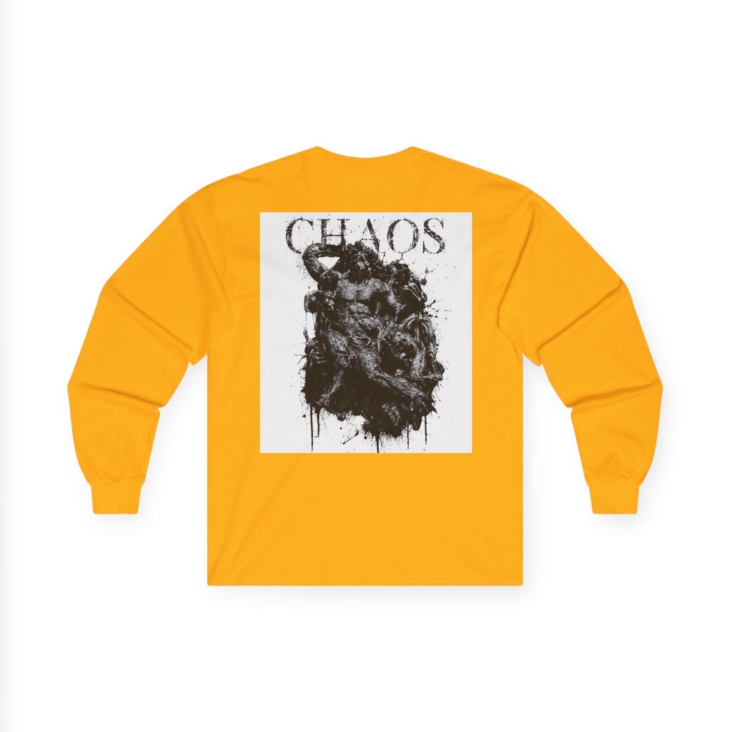 Chaos Long Sleeve Tee — Grunge Gothic Graphic Shirt