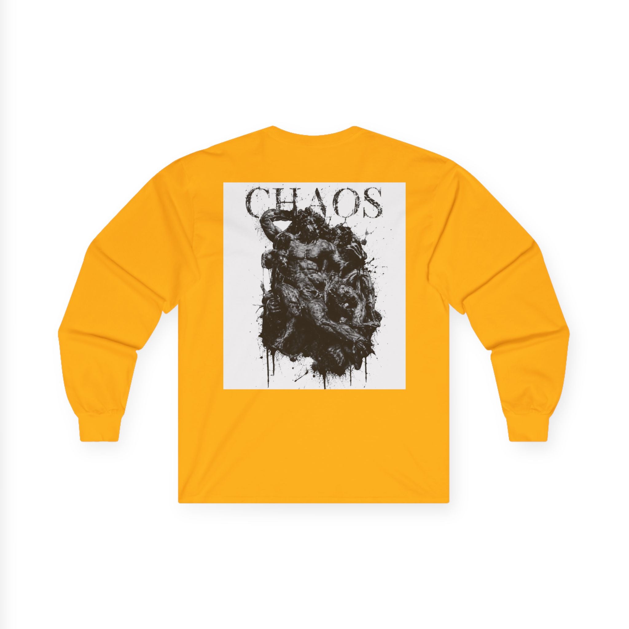 Chaos Long Sleeve Tee — Grunge Gothic Graphic Shirt