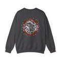 Crewneck Sweatshirt — Koi Fish Cherry Blossom Graphic Back, Minimal Front Logo