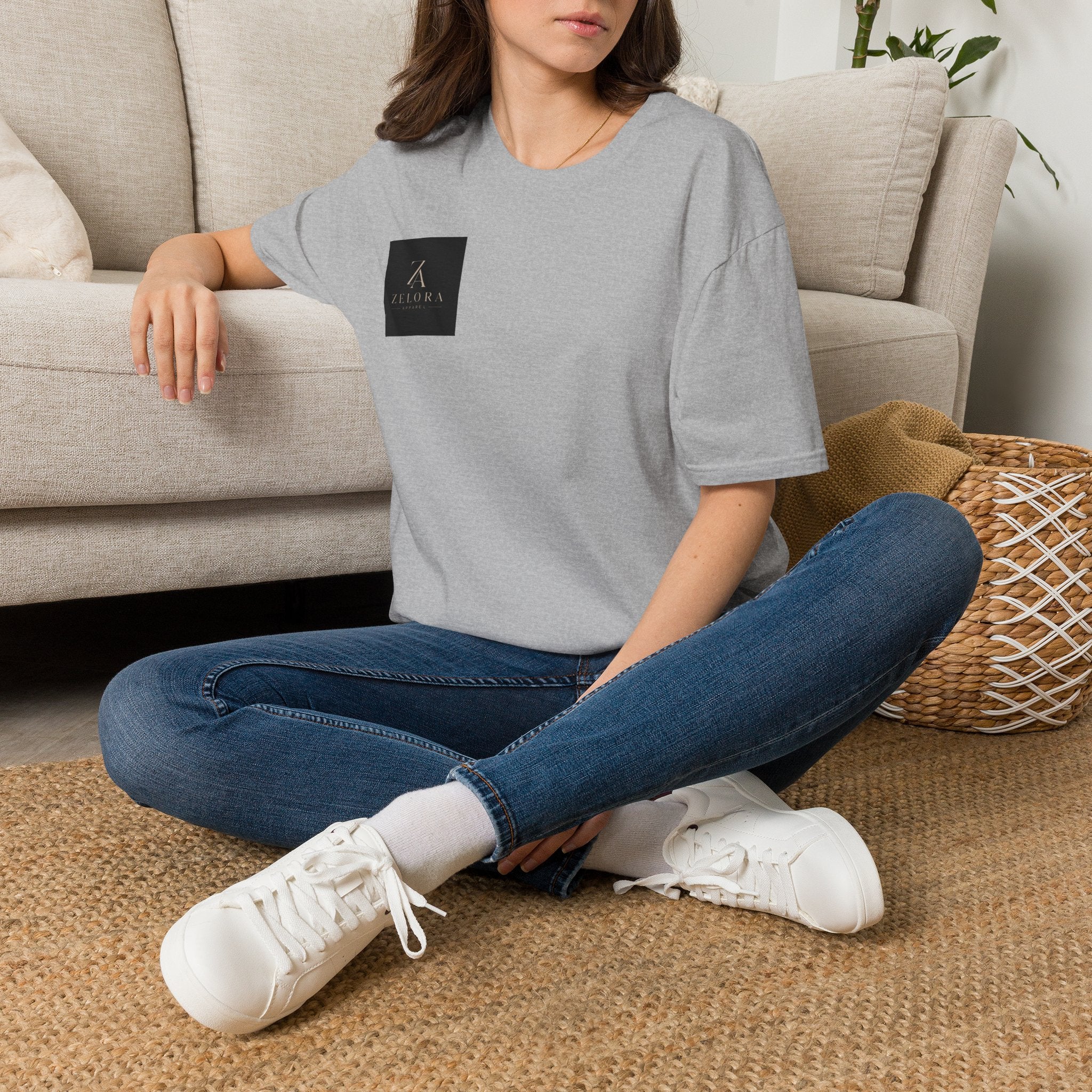 Minimal Logo T‑Shirt — Zeora Monogram Chest Print