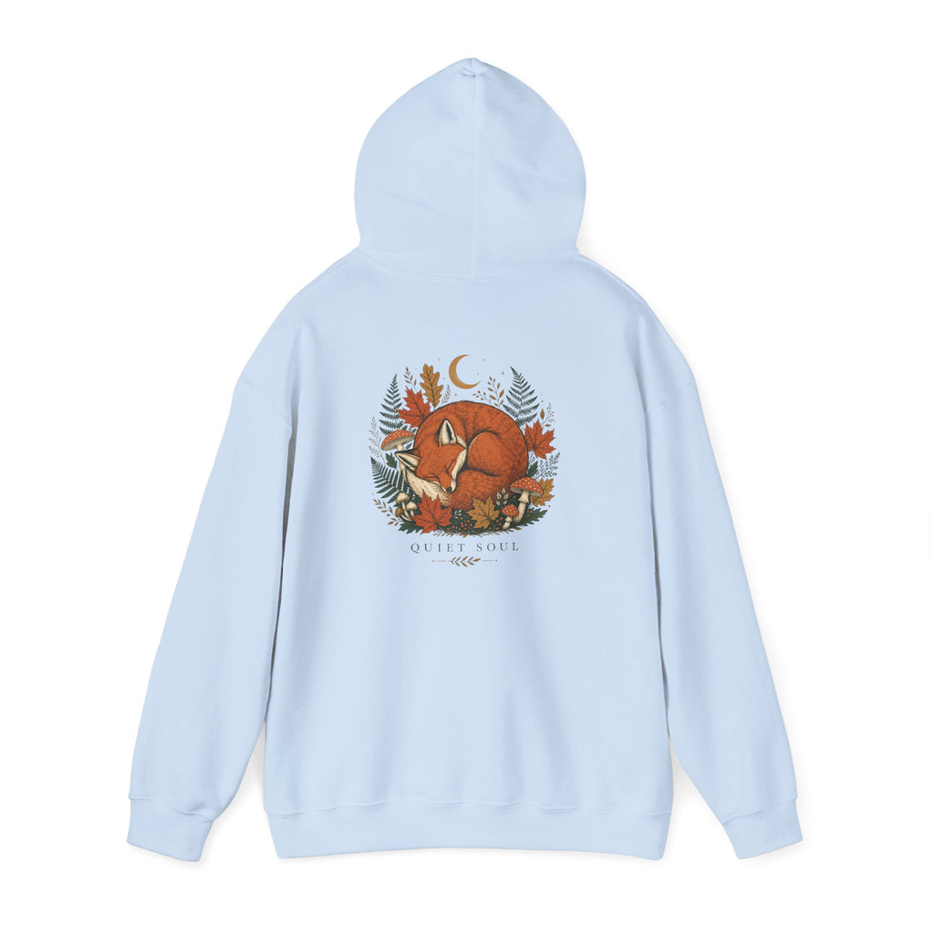 Fox Forest Hoodie — Cozy Sleeping Fox Autumn Leaves Sweatshirt