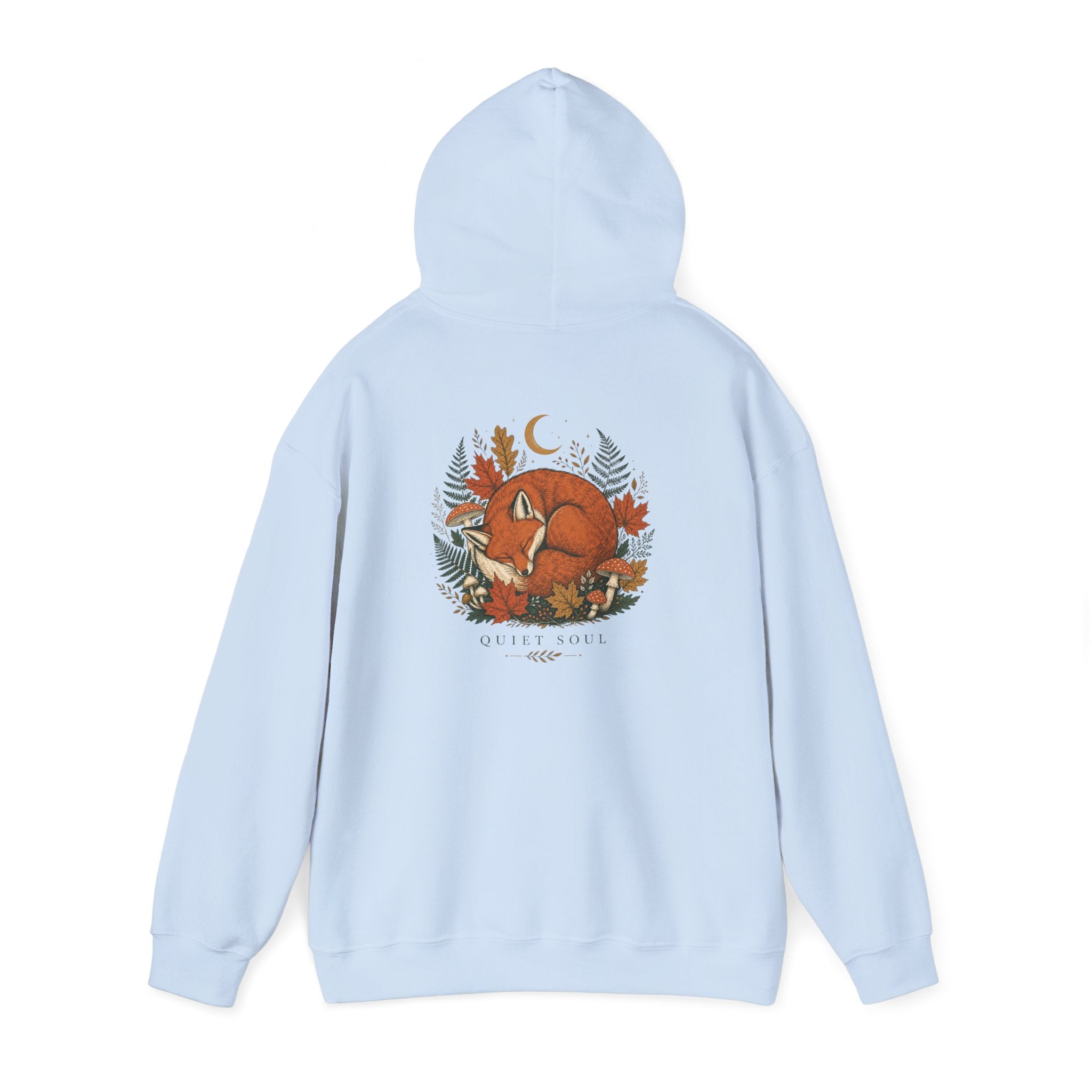 Fox Forest Hoodie — Cozy Sleeping Fox Autumn Leaves Sweatshirt