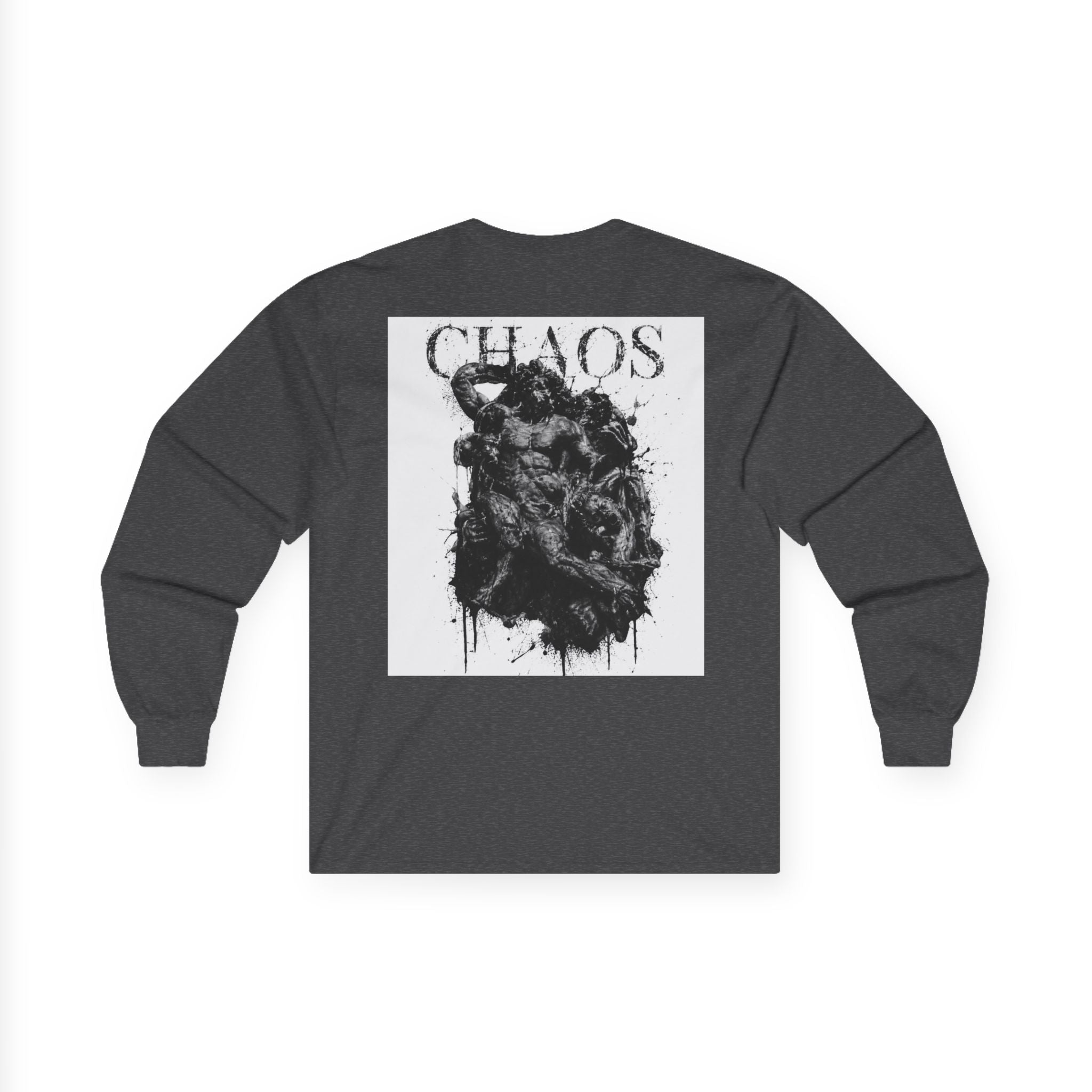 Chaos Long Sleeve Tee — Grunge Gothic Graphic Shirt