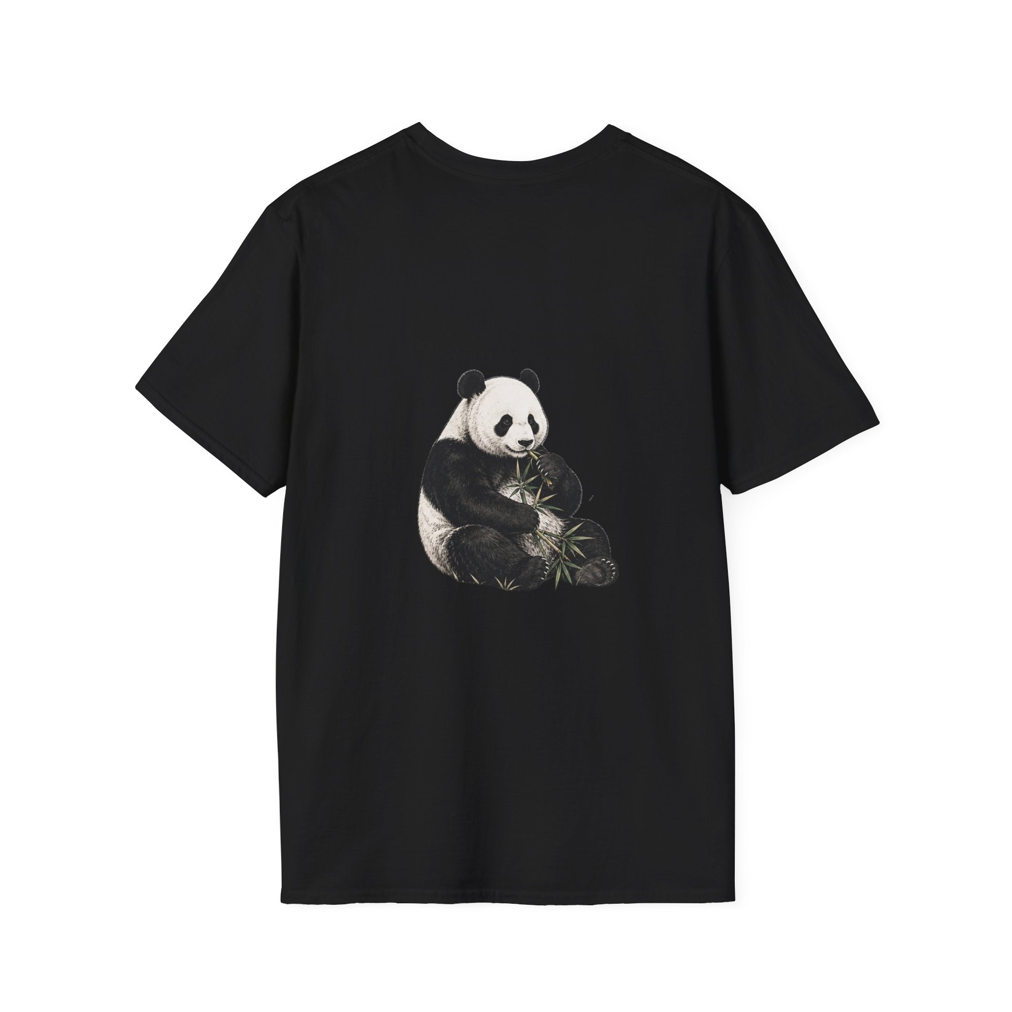 Panda Eating Bamboo T-Shirt — Cute Panda Wildlife Graphic Tee