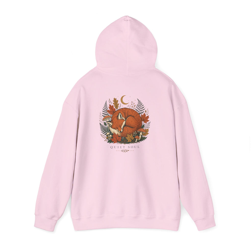 Fox Forest Hoodie — Cozy Sleeping Fox Autumn Leaves Sweatshirt