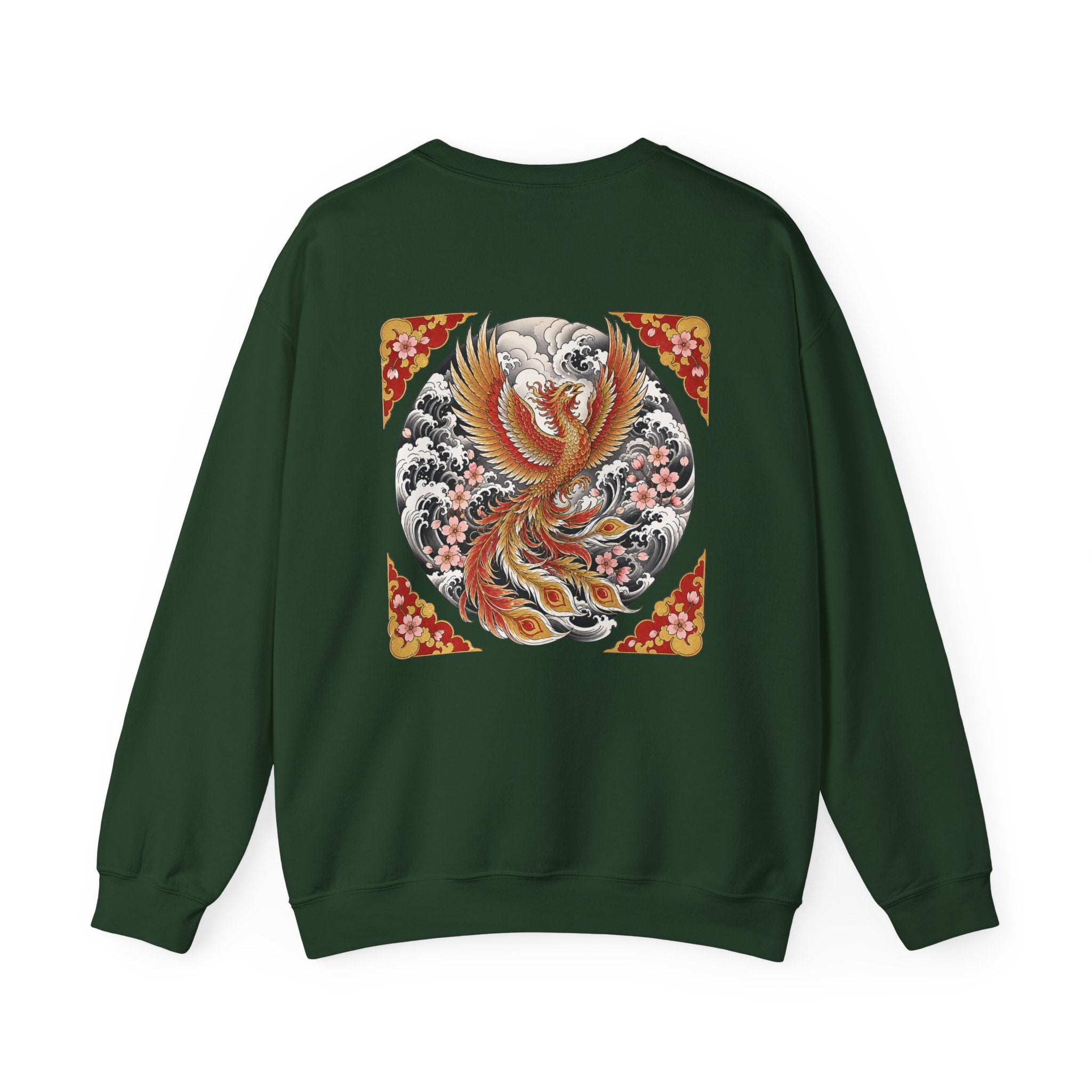 Phoenix Crewneck Sweatshirt — Vintage Japanese Phoenix Back Print