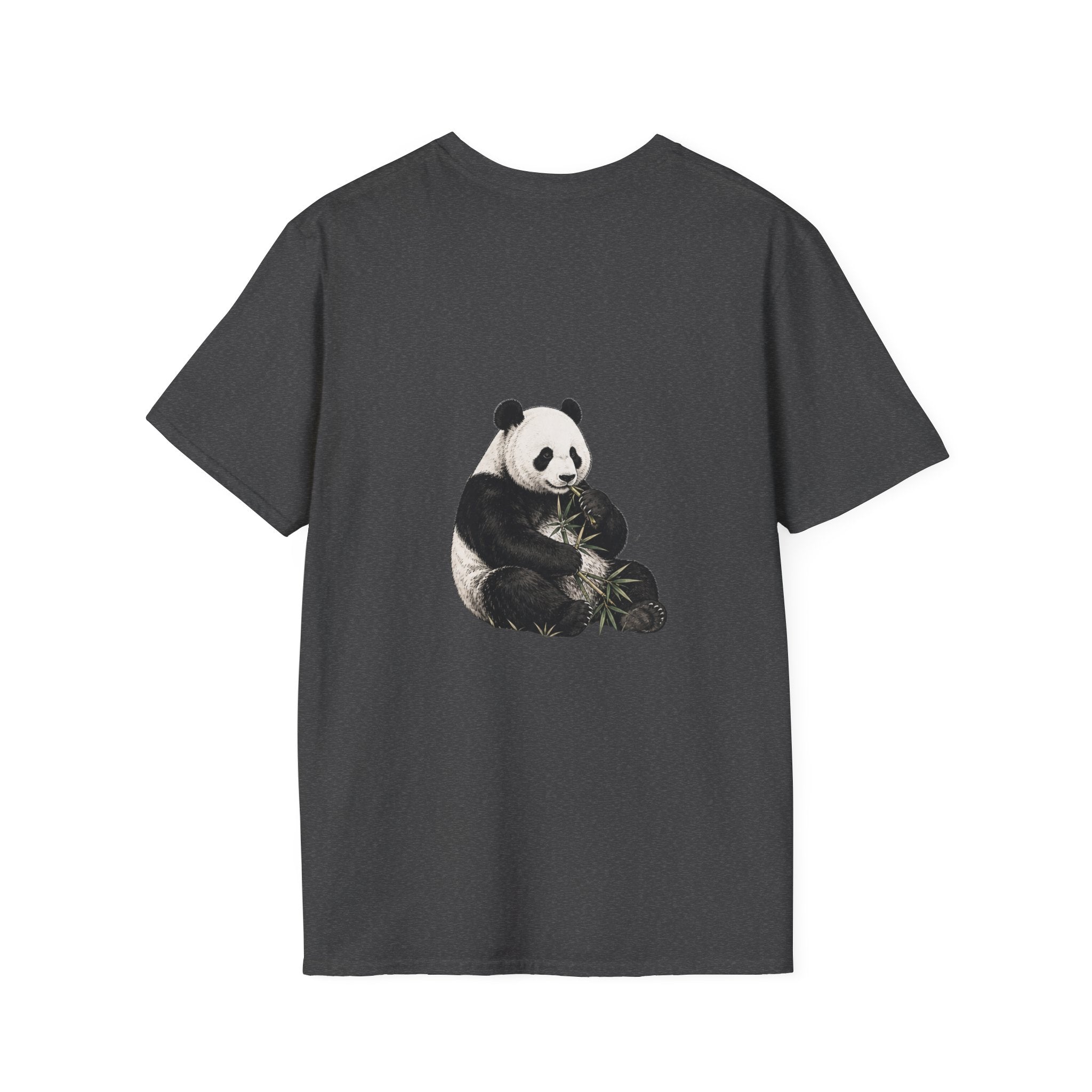 Panda Eating Bamboo T-Shirt — Cute Panda Wildlife Graphic Tee
