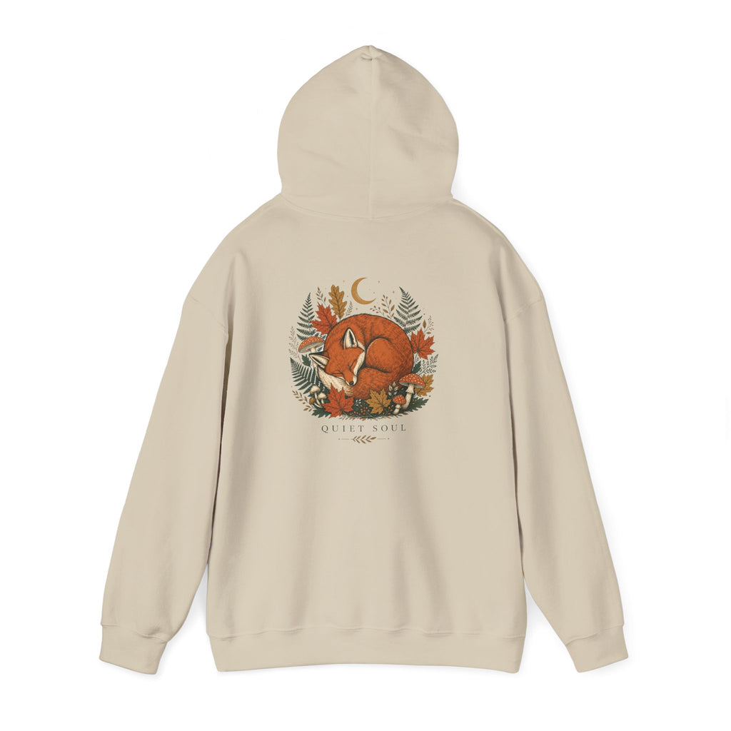 Fox Forest Hoodie — Cozy Sleeping Fox Autumn Leaves Sweatshirt