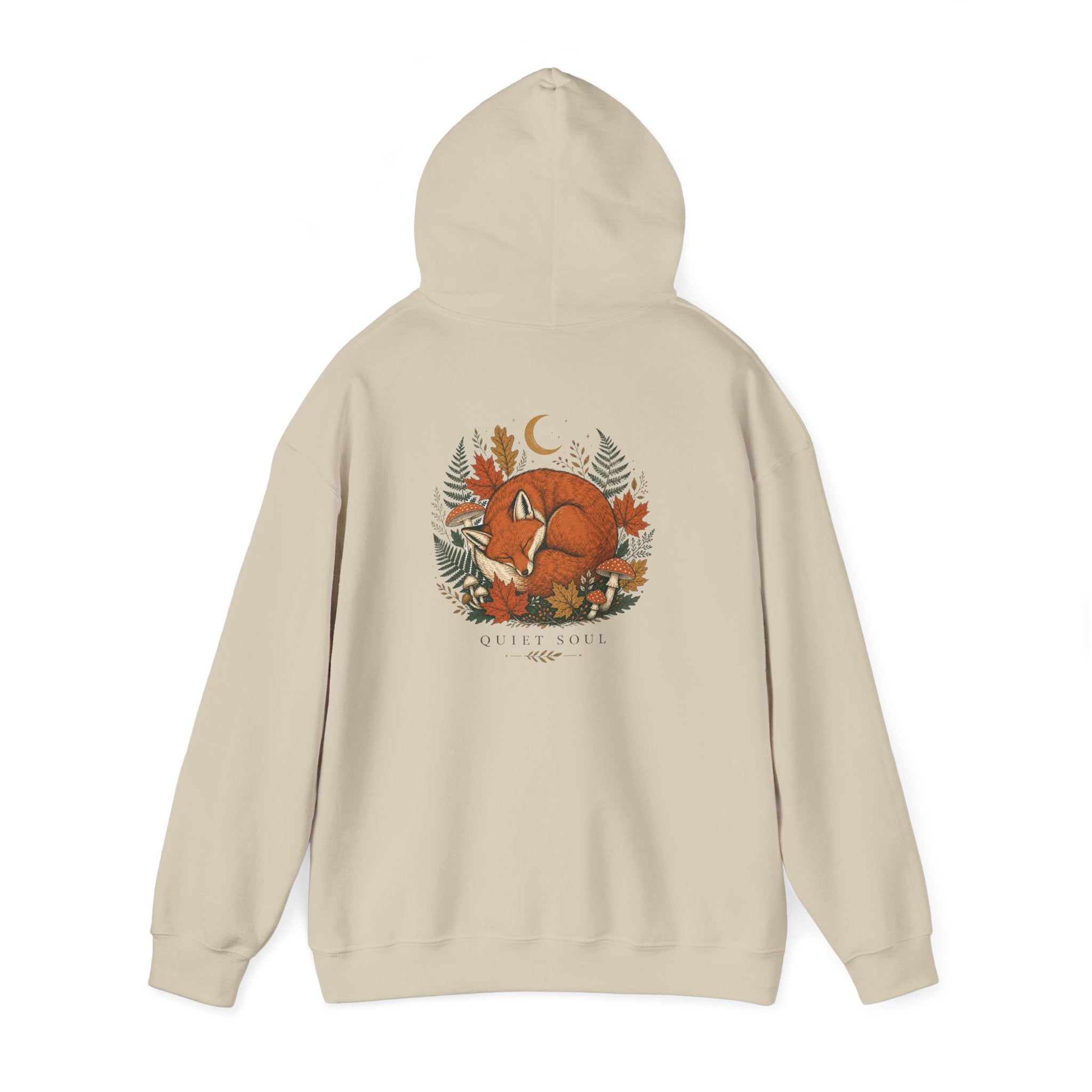 Fox Forest Hoodie — Cozy Sleeping Fox Autumn Leaves Sweatshirt
