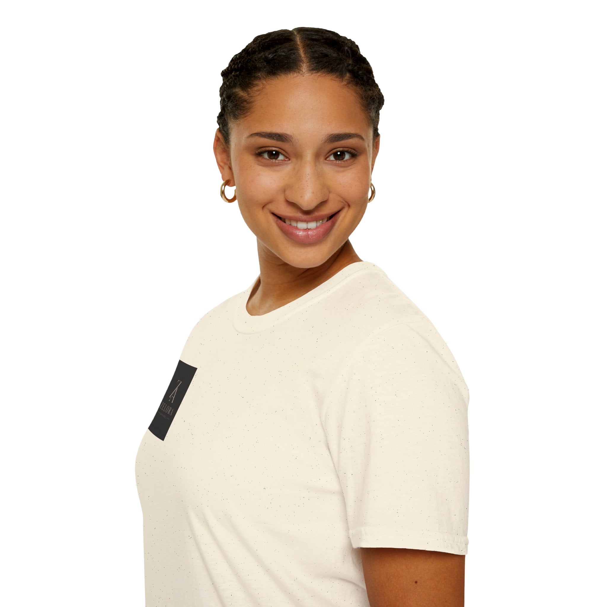 Minimal Logo T-Shirt — Zeora Branded Chest Patch
