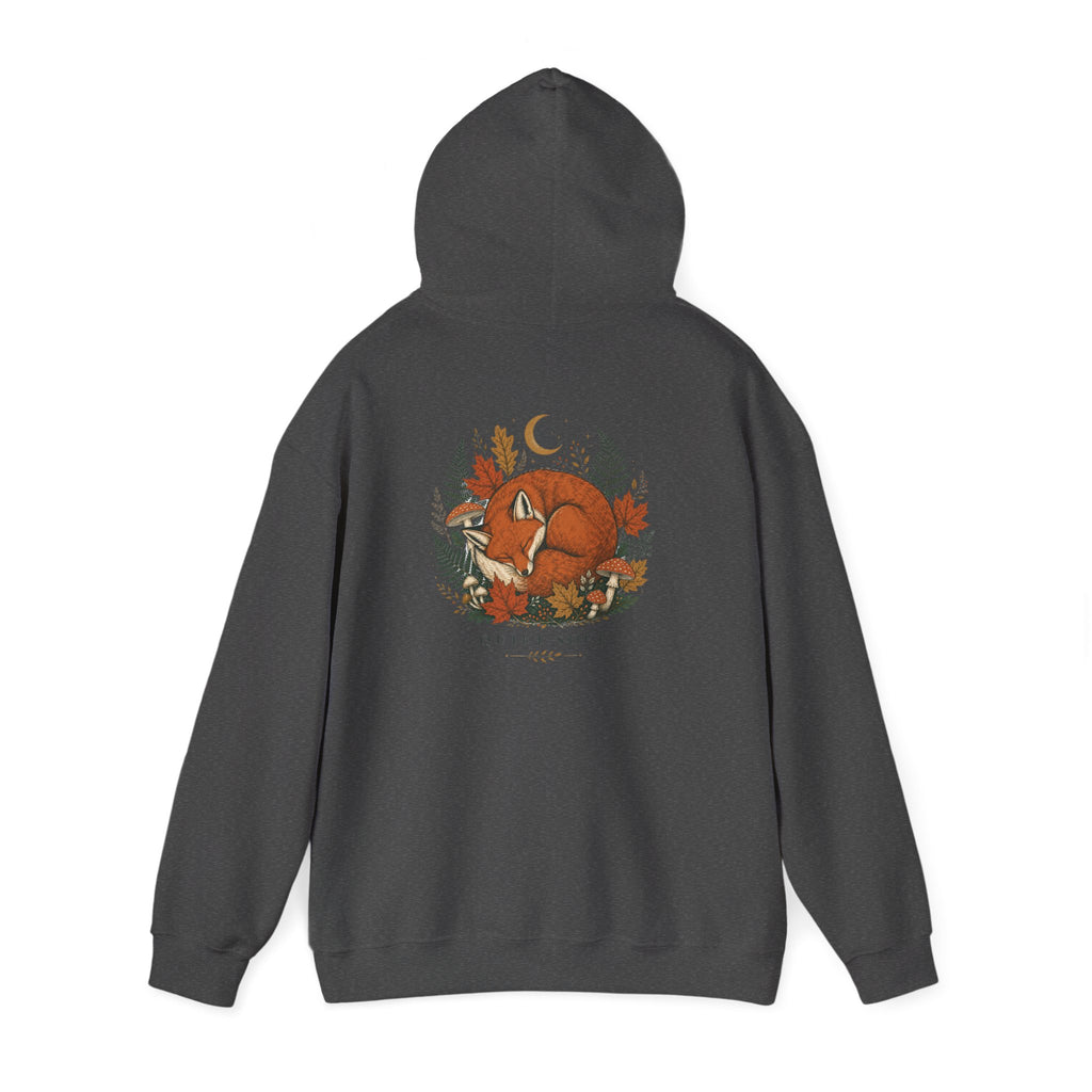 Fox Forest Hoodie — Cozy Sleeping Fox Autumn Leaves Sweatshirt