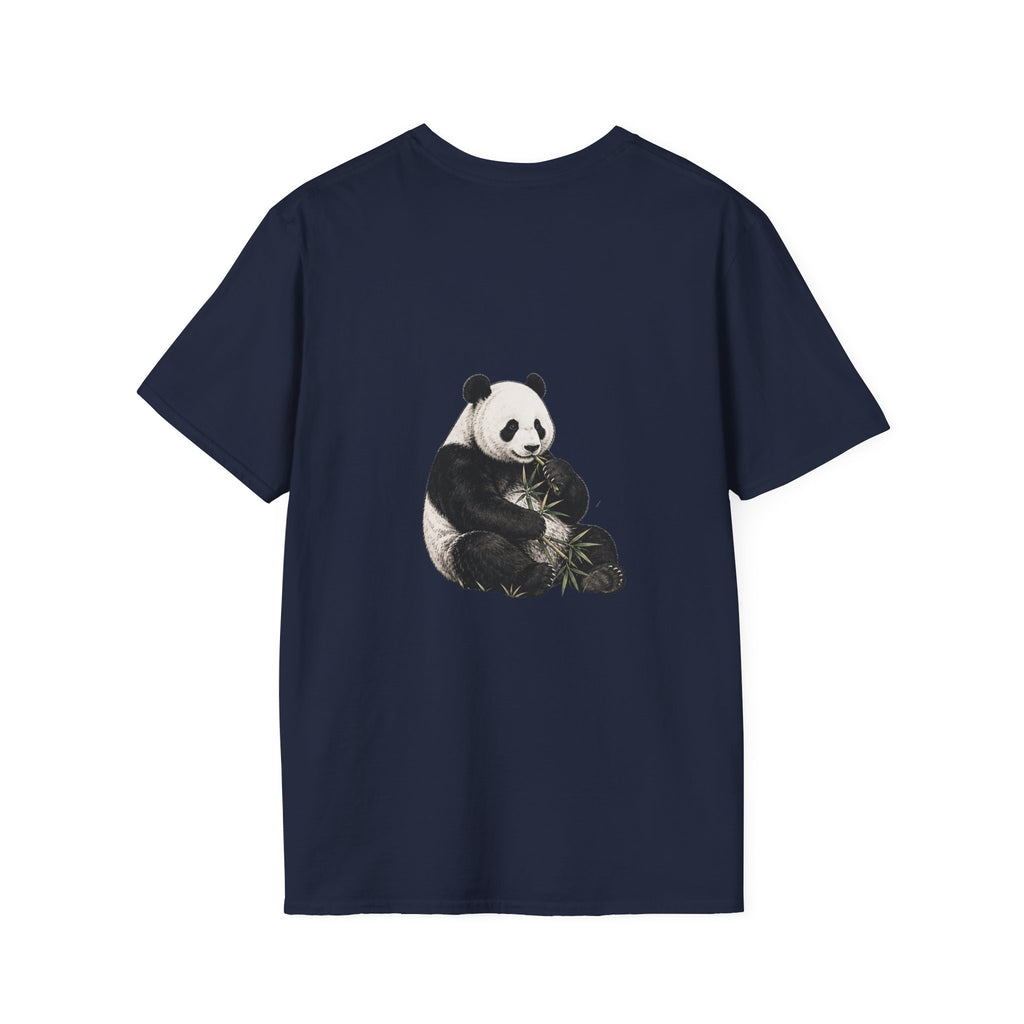 Panda Eating Bamboo T-Shirt — Cute Panda Wildlife Graphic Tee