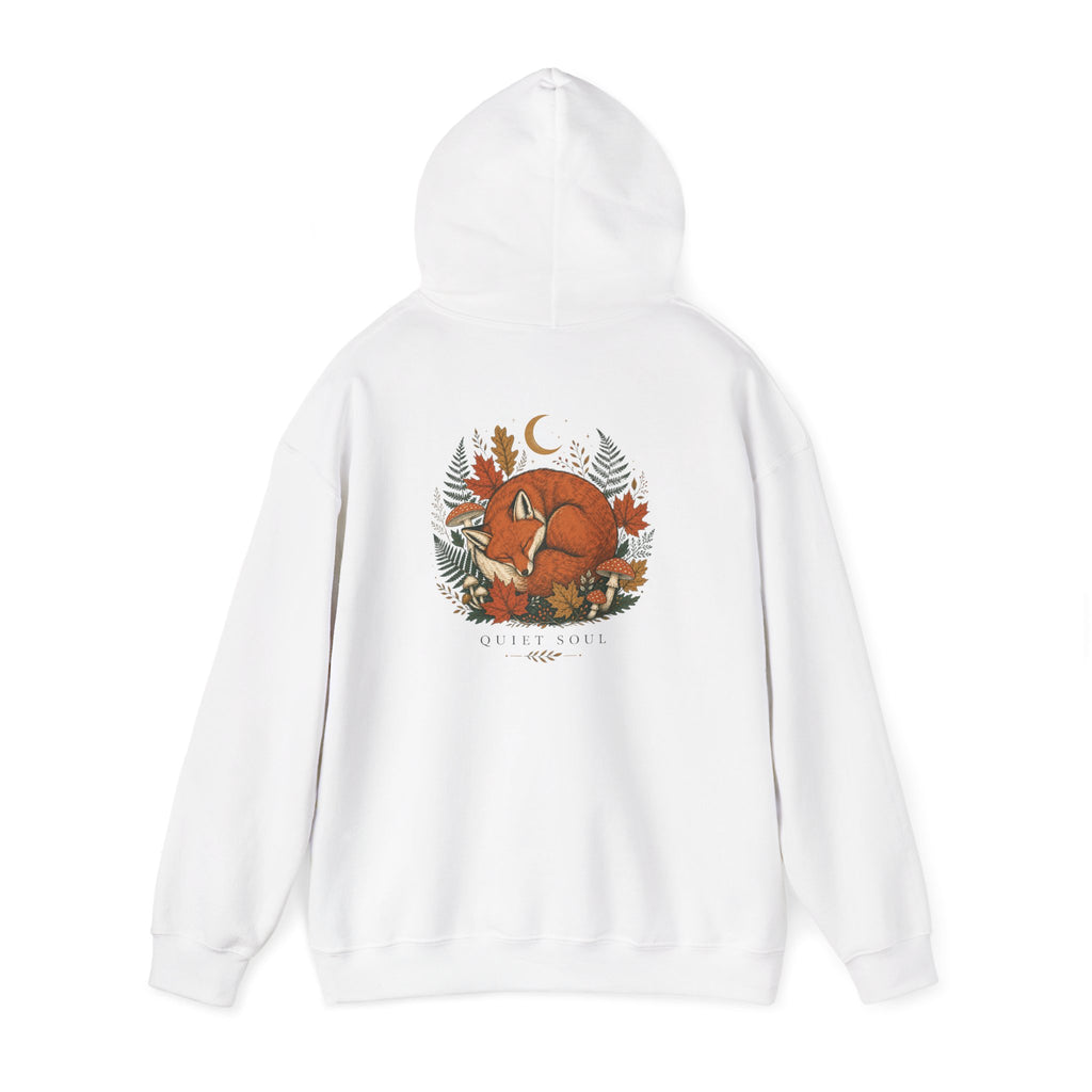 Fox Forest Hoodie — Cozy Sleeping Fox Autumn Leaves Sweatshirt