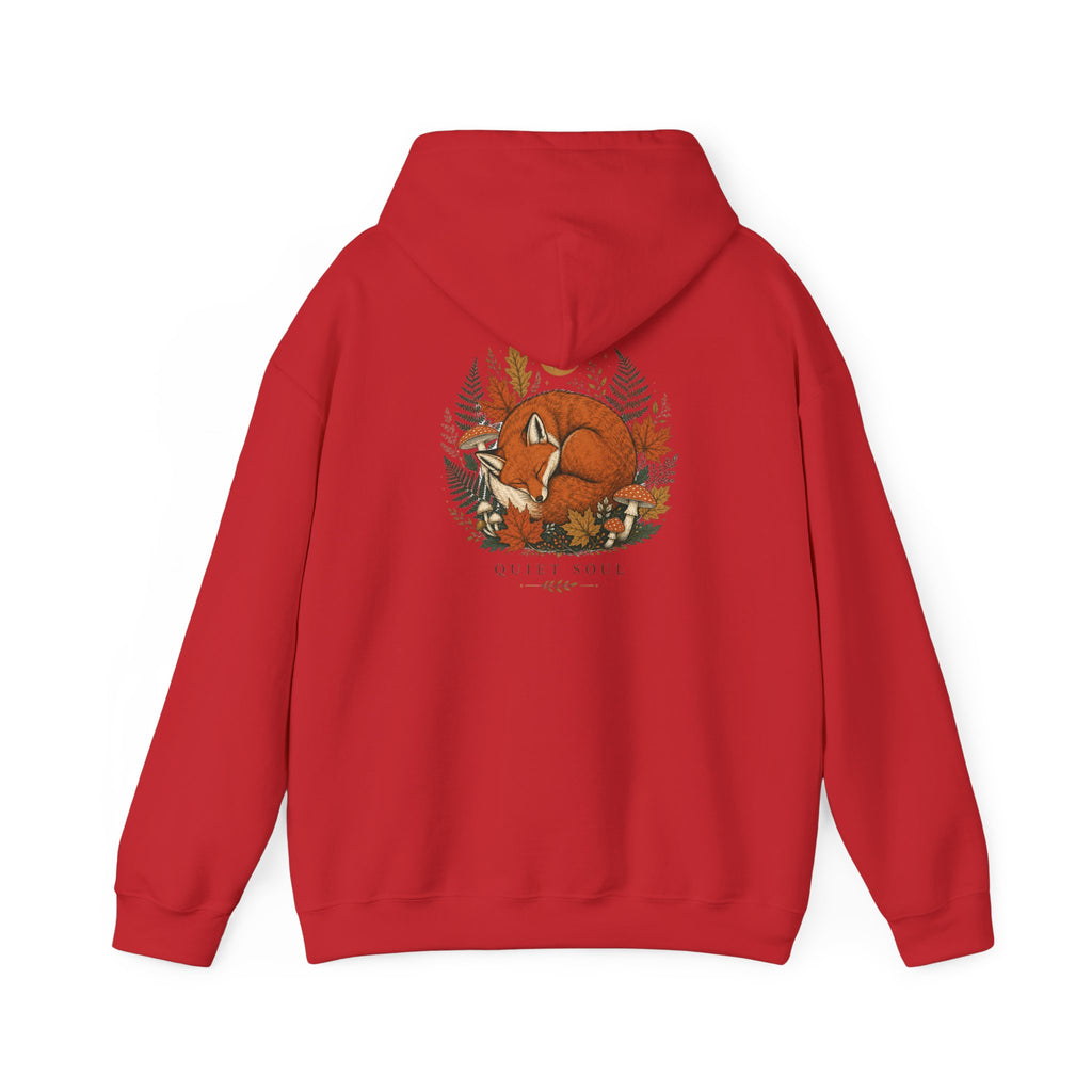 Fox Forest Hoodie — Cozy Sleeping Fox Autumn Leaves Sweatshirt