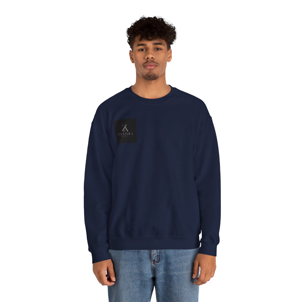 Crane Moon Crewneck Sweatshirt — Japanese-Inspired Crane & Moon Back Graphic