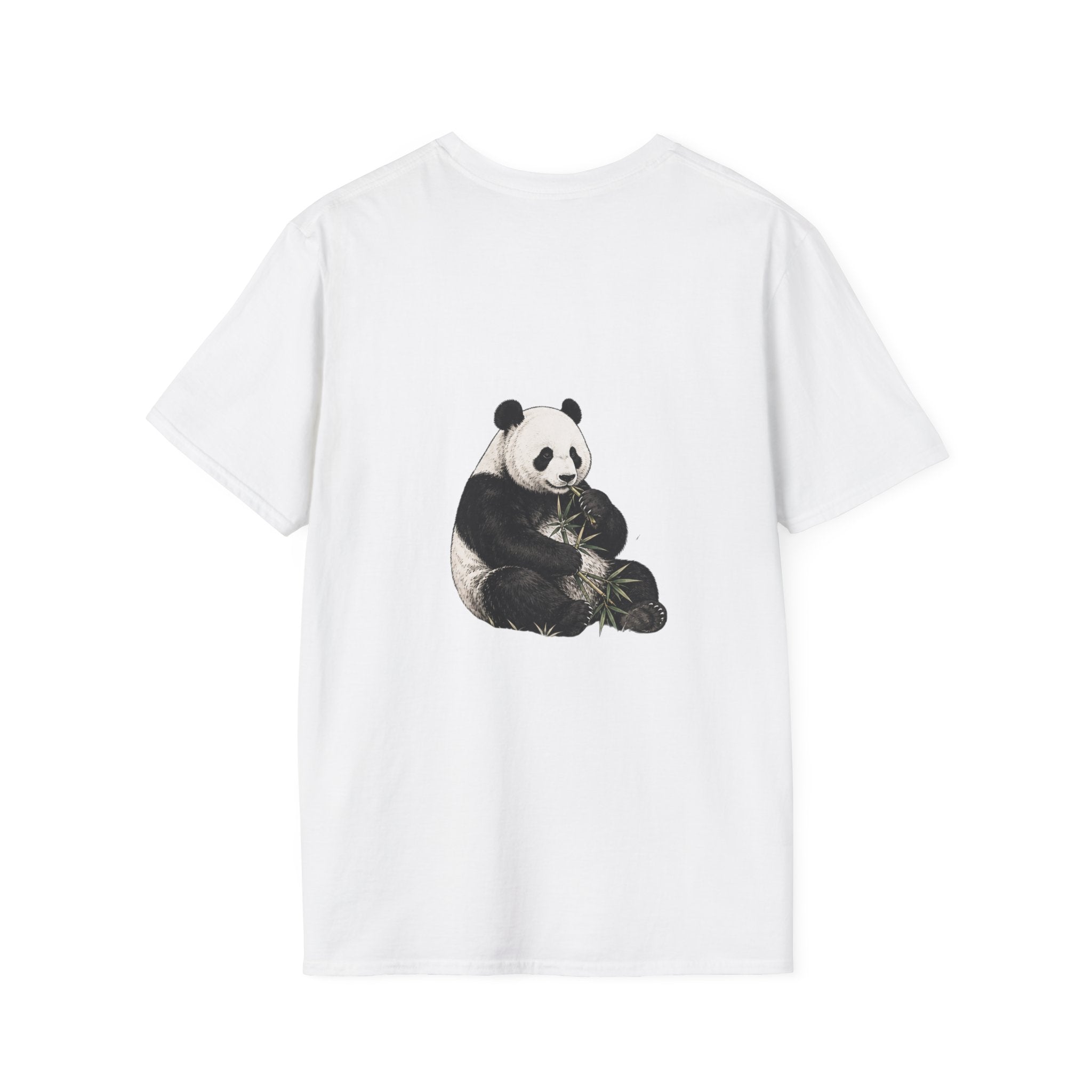 Panda Eating Bamboo T-Shirt — Cute Panda Wildlife Graphic Tee