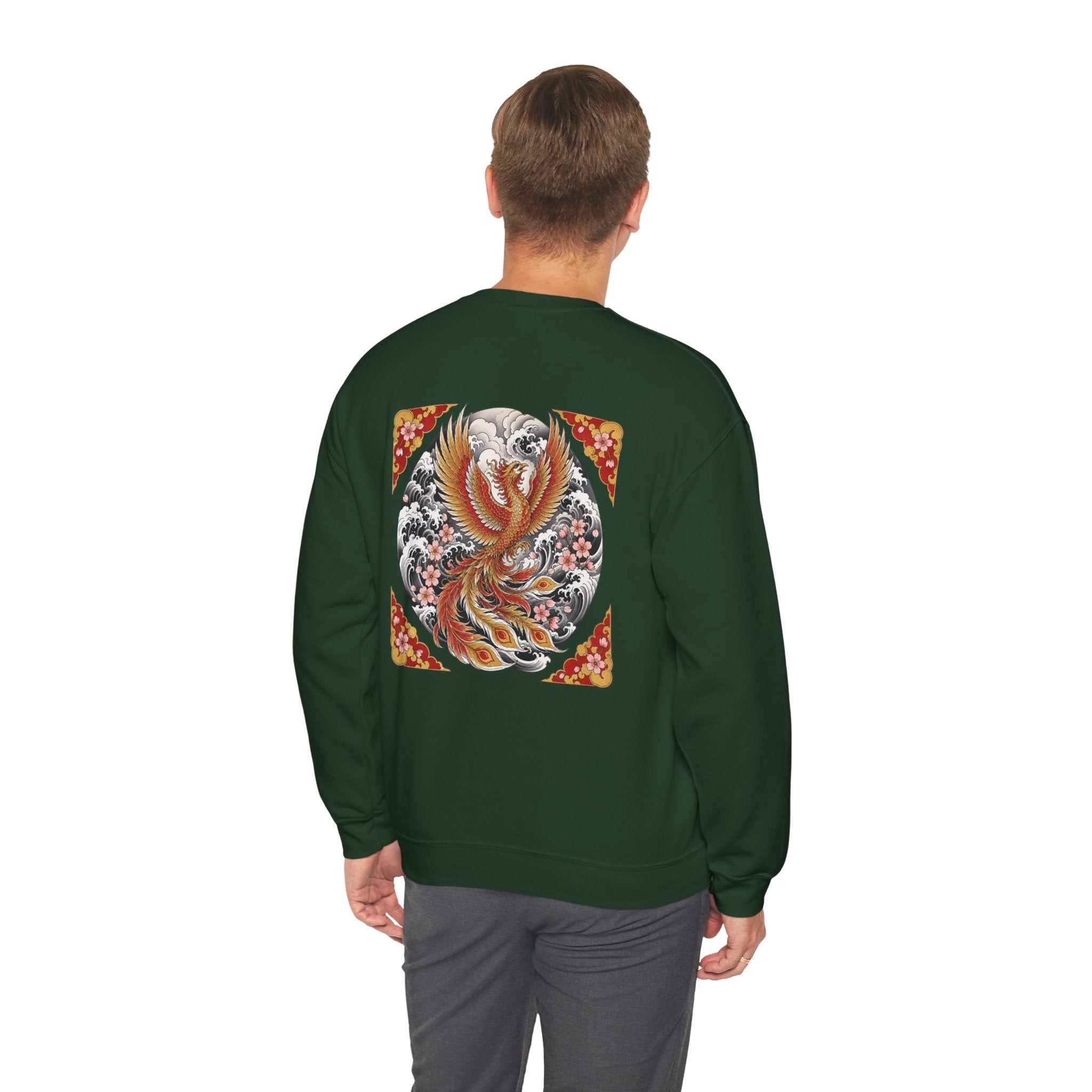 Phoenix Crewneck Sweatshirt — Vintage Japanese Phoenix Back Print