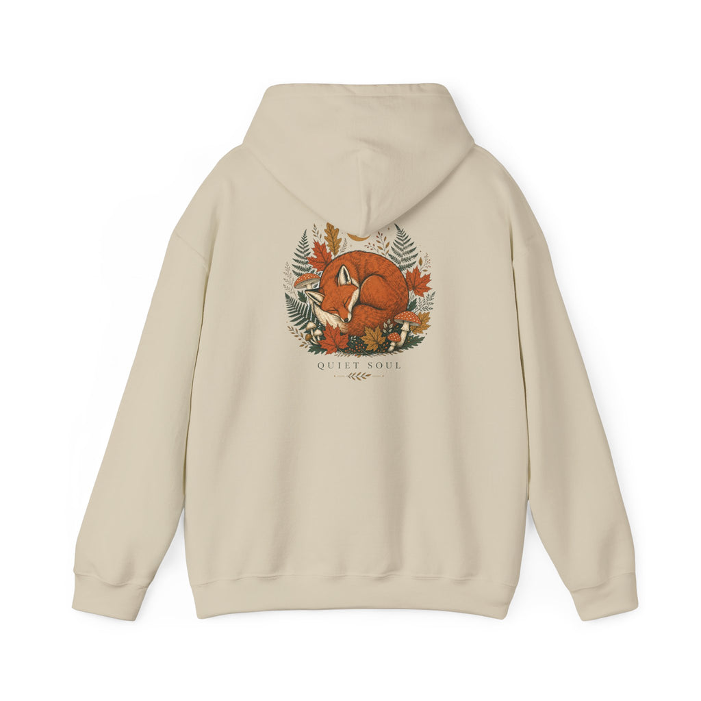 Fox Forest Hoodie — Cozy Sleeping Fox Autumn Leaves Sweatshirt