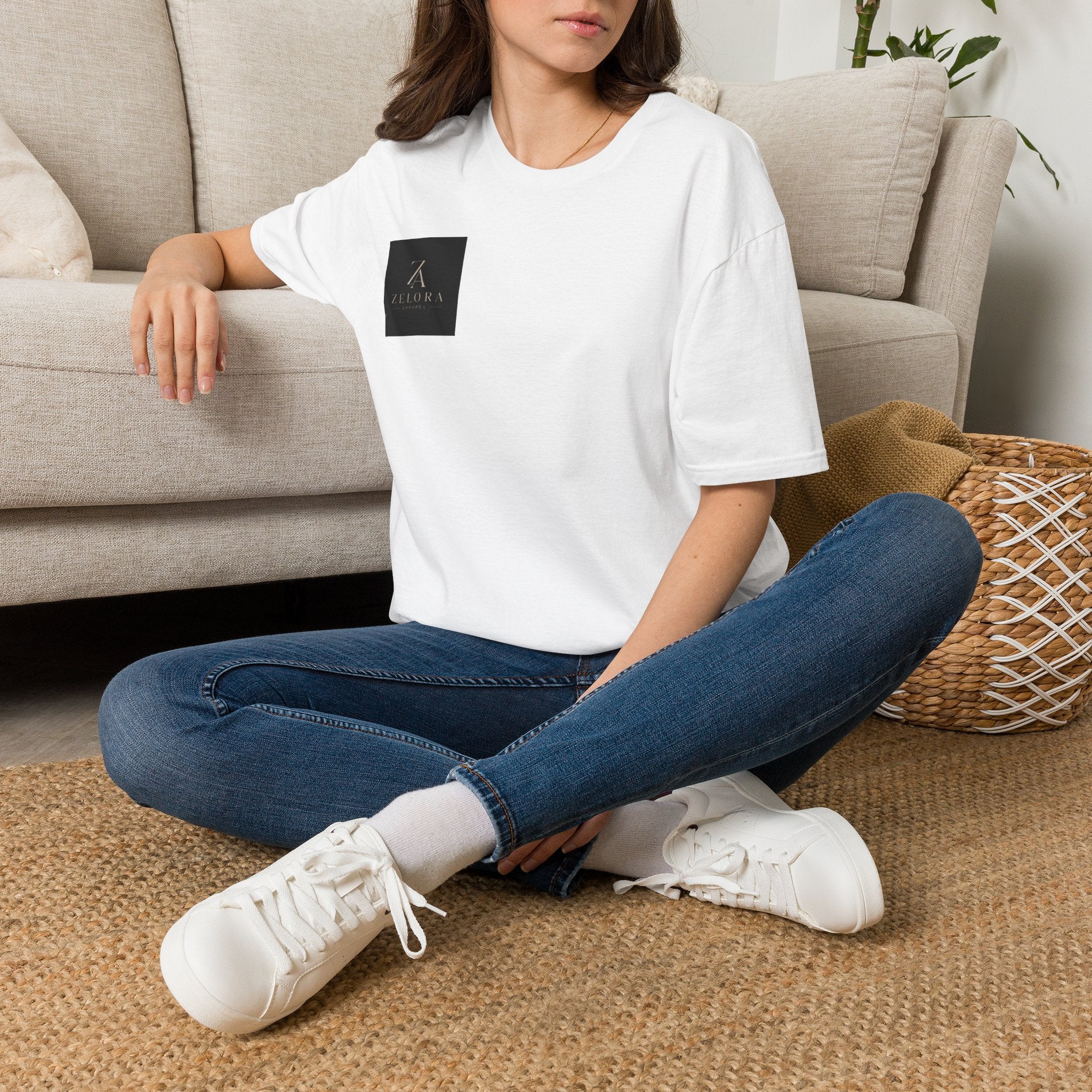 Minimal Logo T-Shirt — Zeora Branded Chest Patch
