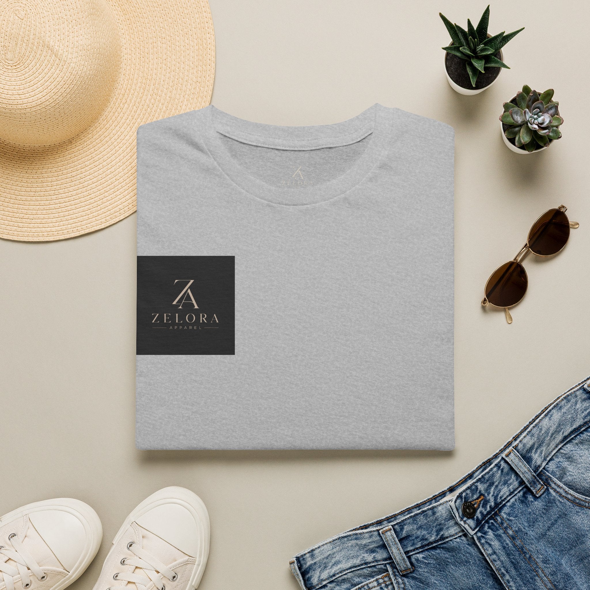 Minimal Logo T‑Shirt — ZEORA Chest Patch