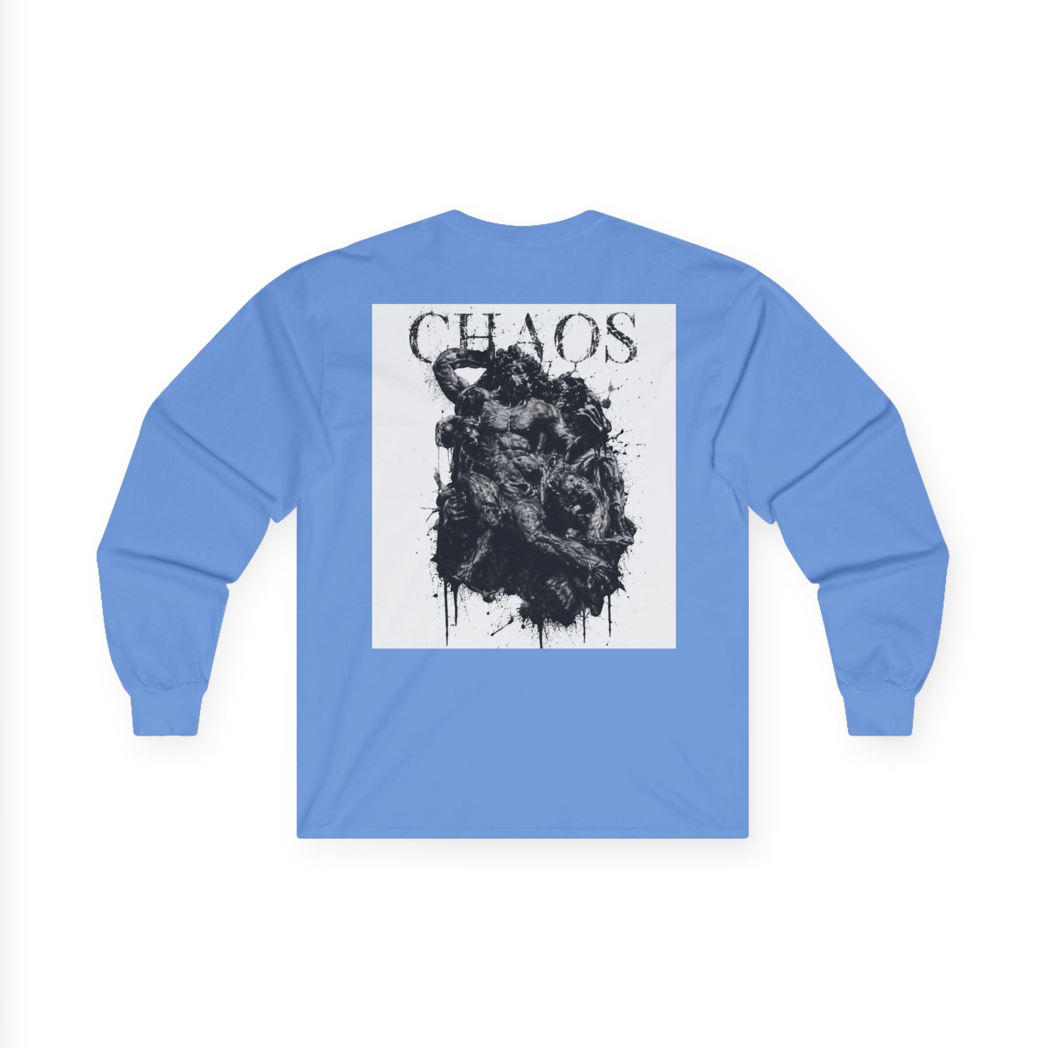 Chaos Long Sleeve Tee — Grunge Gothic Graphic Shirt