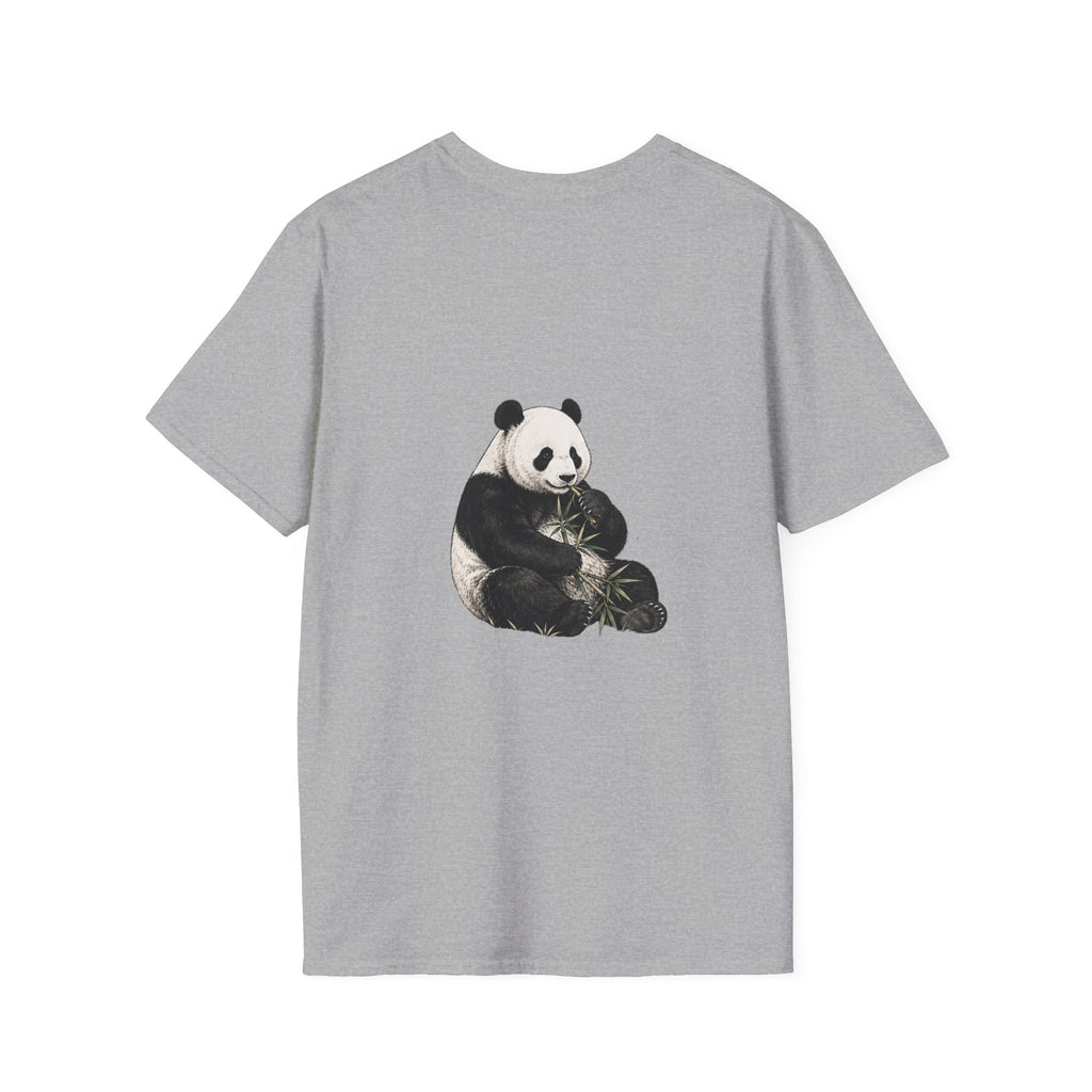 Panda Eating Bamboo T-Shirt — Cute Panda Wildlife Graphic Tee