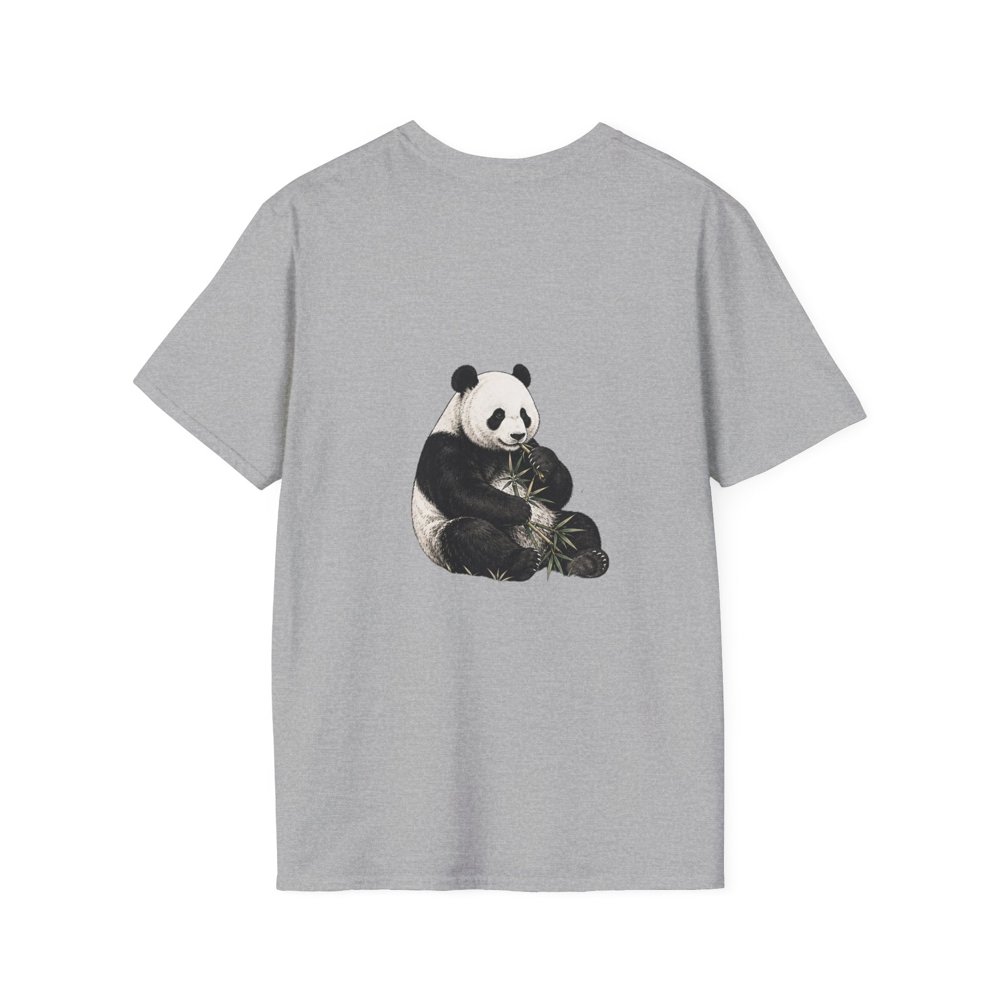 Panda Eating Bamboo T-Shirt — Cute Panda Wildlife Graphic Tee