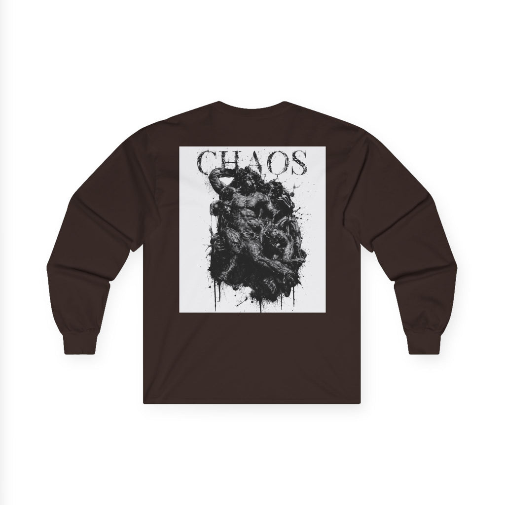 Chaos Long Sleeve Tee — Grunge Gothic Graphic Shirt