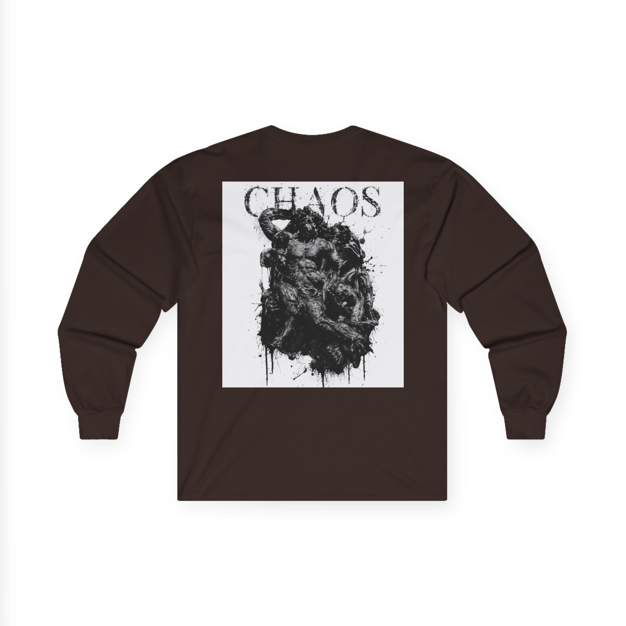 Chaos Long Sleeve Tee — Grunge Gothic Graphic Shirt
