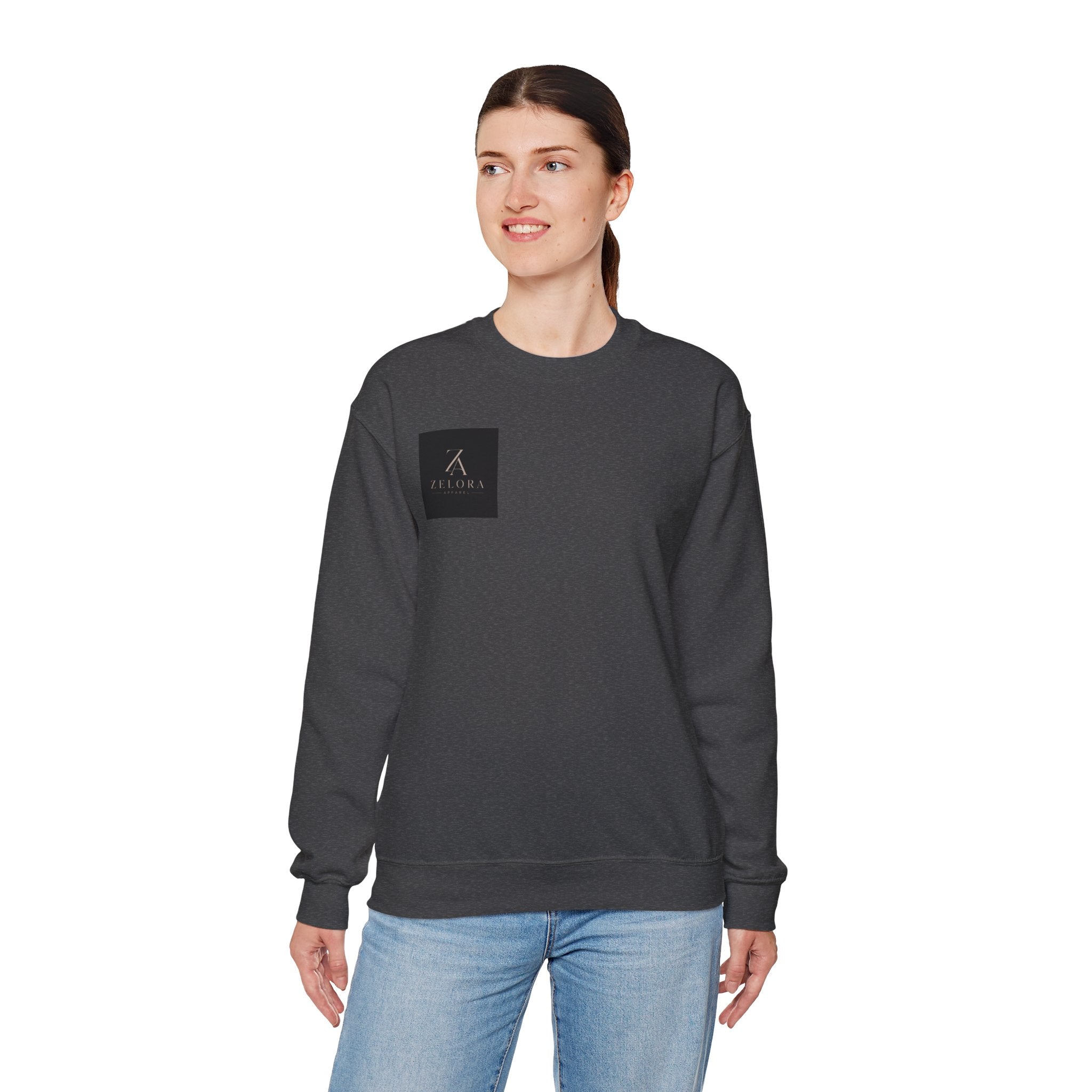Dragon Mountain Crewneck Sweatshirt — Asian Ink Serpent Back Print