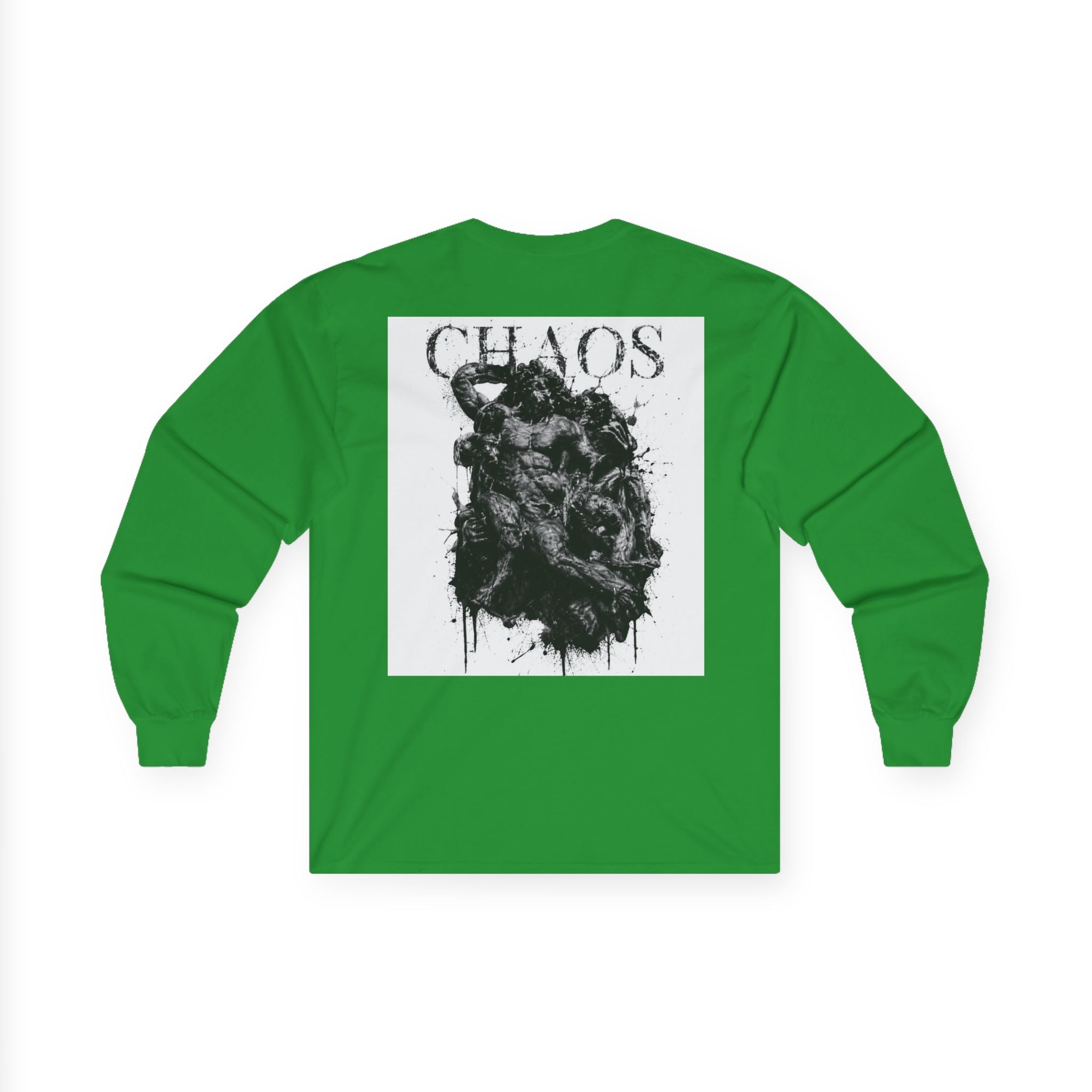 Chaos Long Sleeve Tee — Grunge Gothic Graphic Shirt
