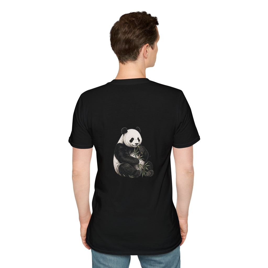 Panda Eating Bamboo T-Shirt — Cute Panda Wildlife Graphic Tee
