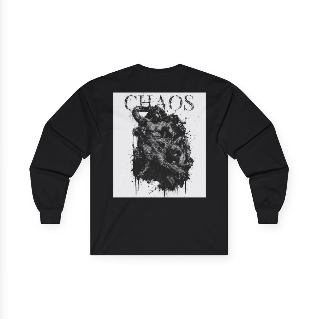 Chaos Long Sleeve Tee — Grunge Gothic Graphic Shirt