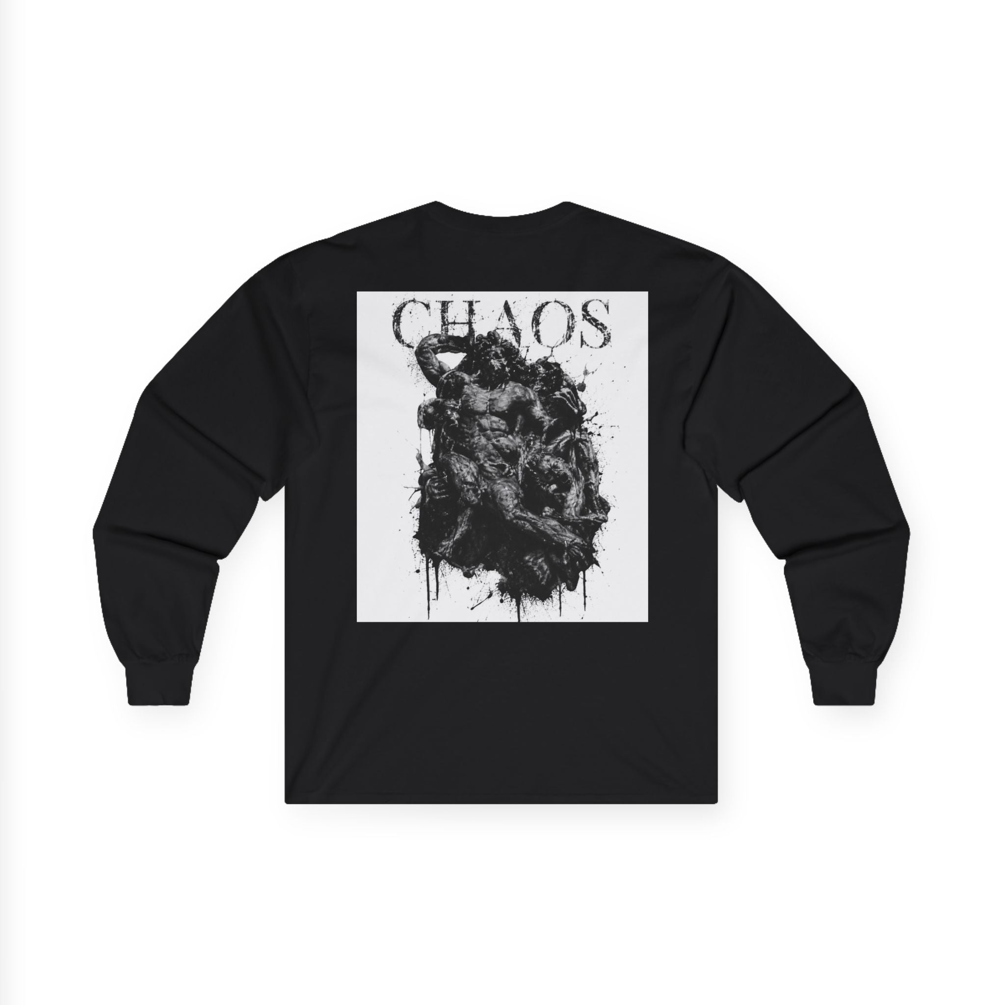 Chaos Long Sleeve Tee — Grunge Gothic Graphic Shirt