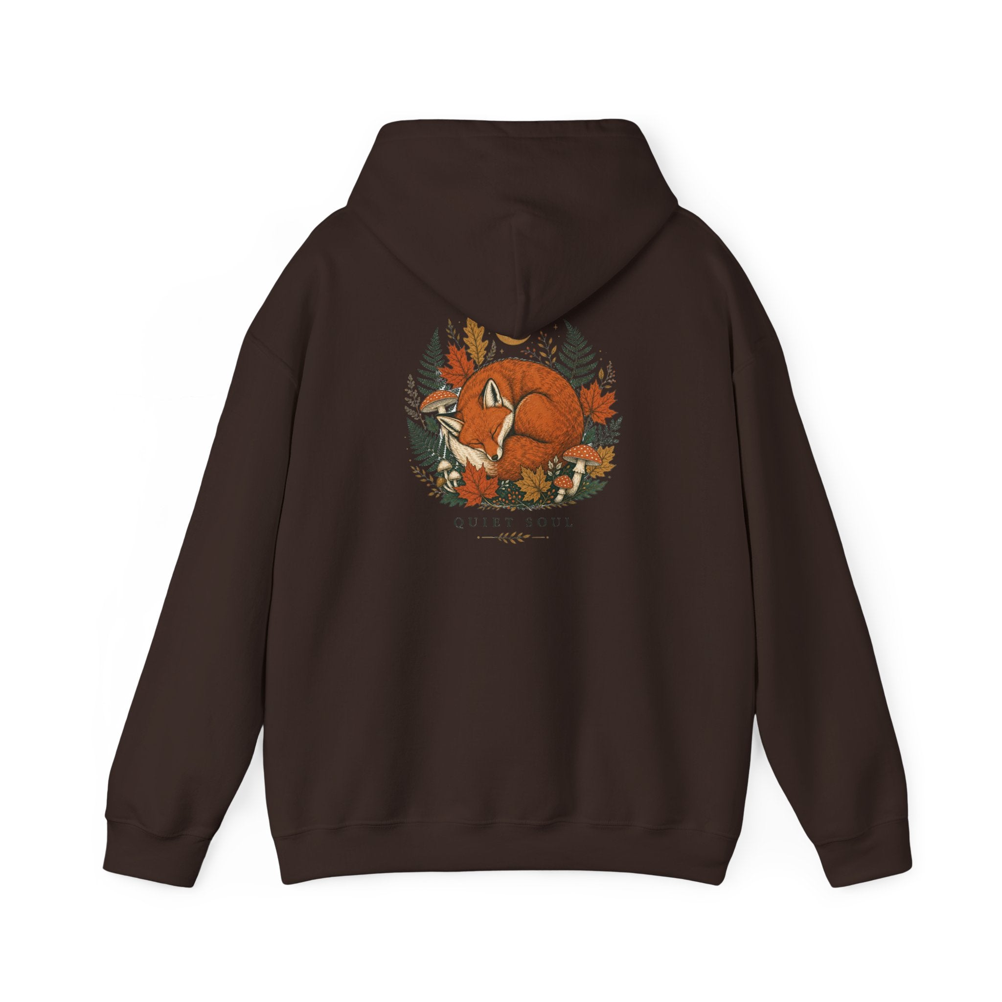 Fox Forest Hoodie — Cozy Sleeping Fox Autumn Leaves Sweatshirt
