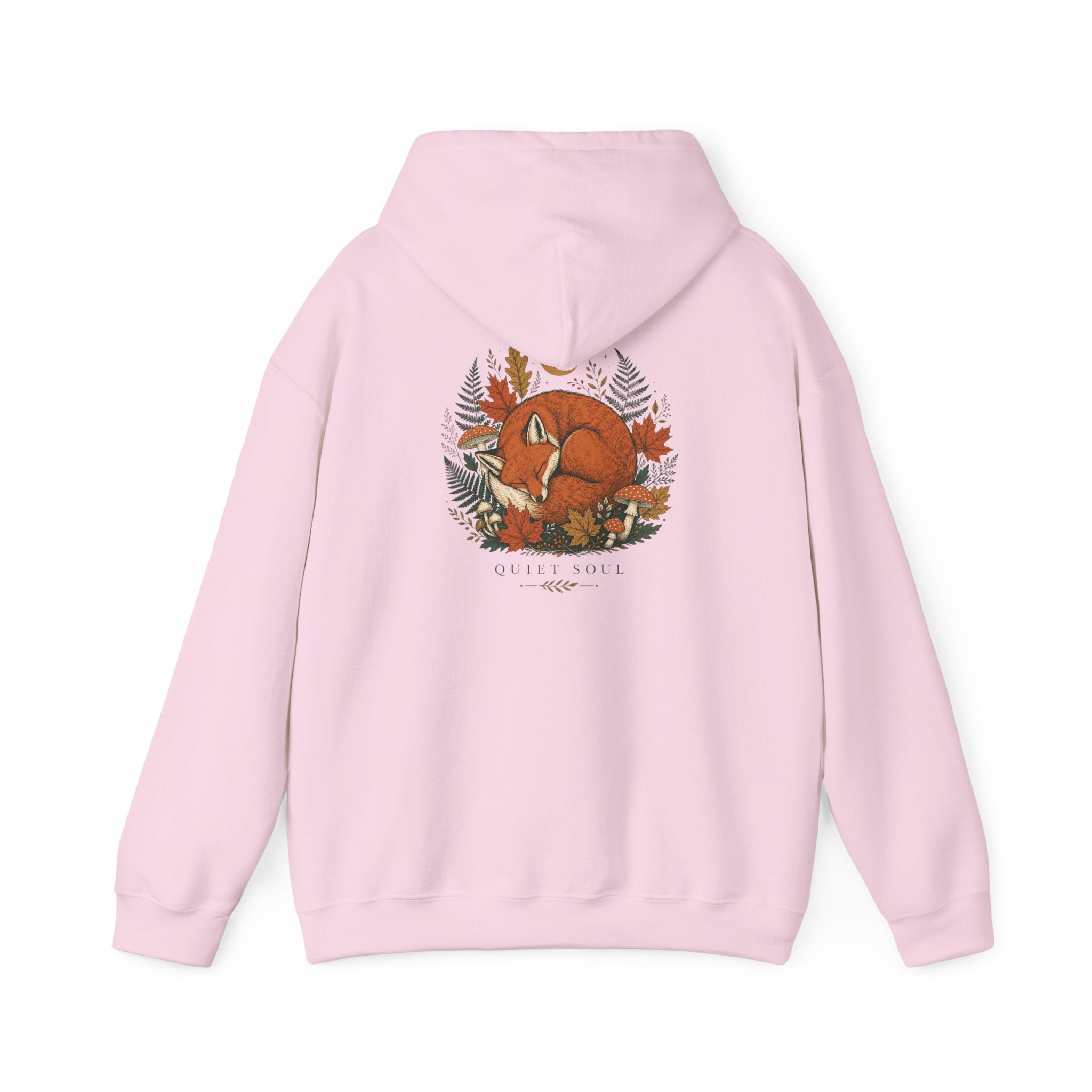 Fox Forest Hoodie — Cozy Sleeping Fox Autumn Leaves Sweatshirt