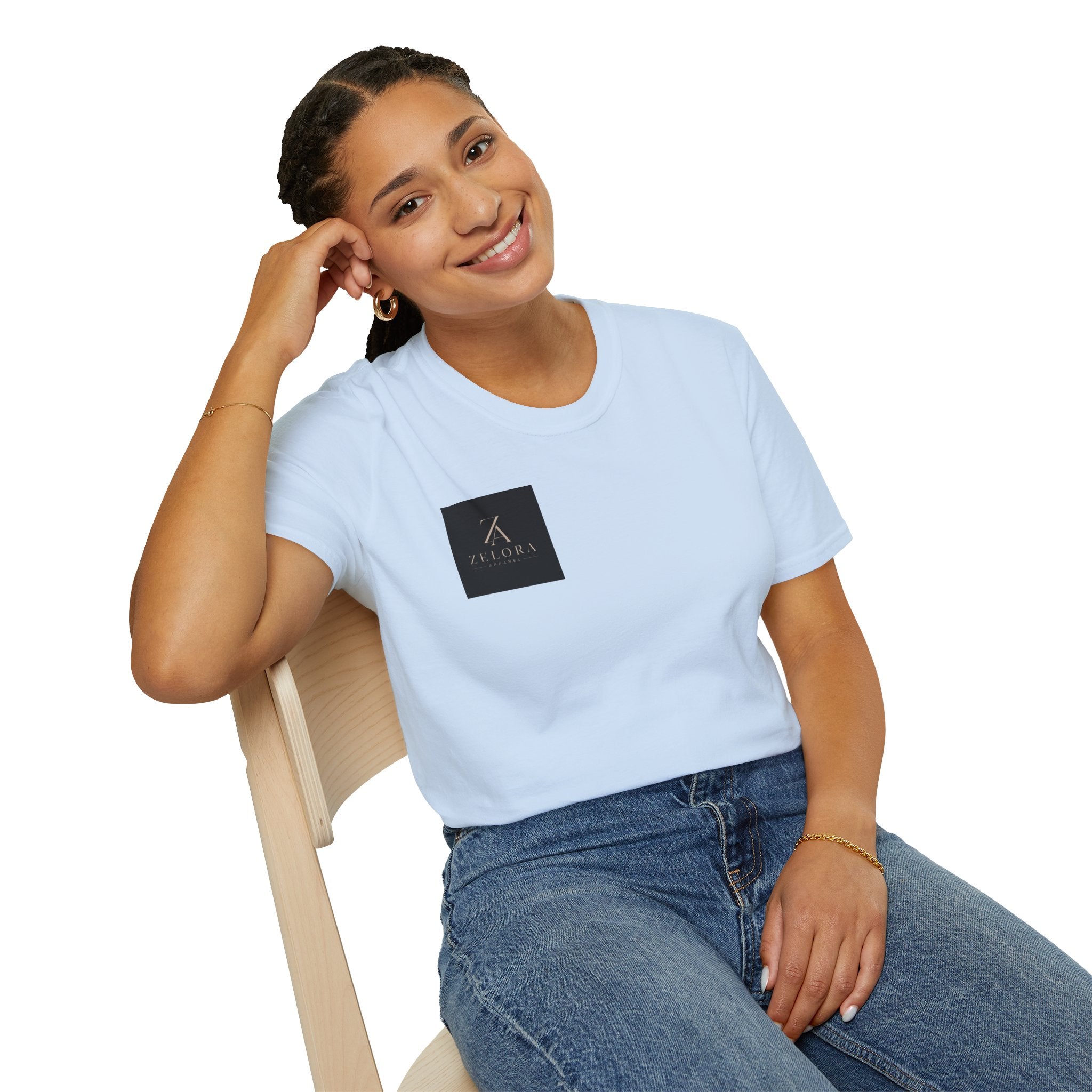 Minimal Logo T‑Shirt — Zeora Monogram Chest Print