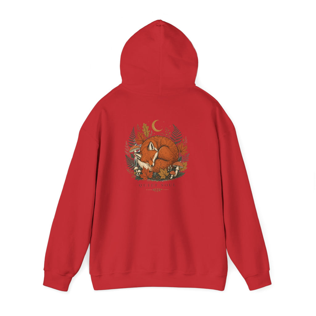 Fox Forest Hoodie — Cozy Sleeping Fox Autumn Leaves Sweatshirt