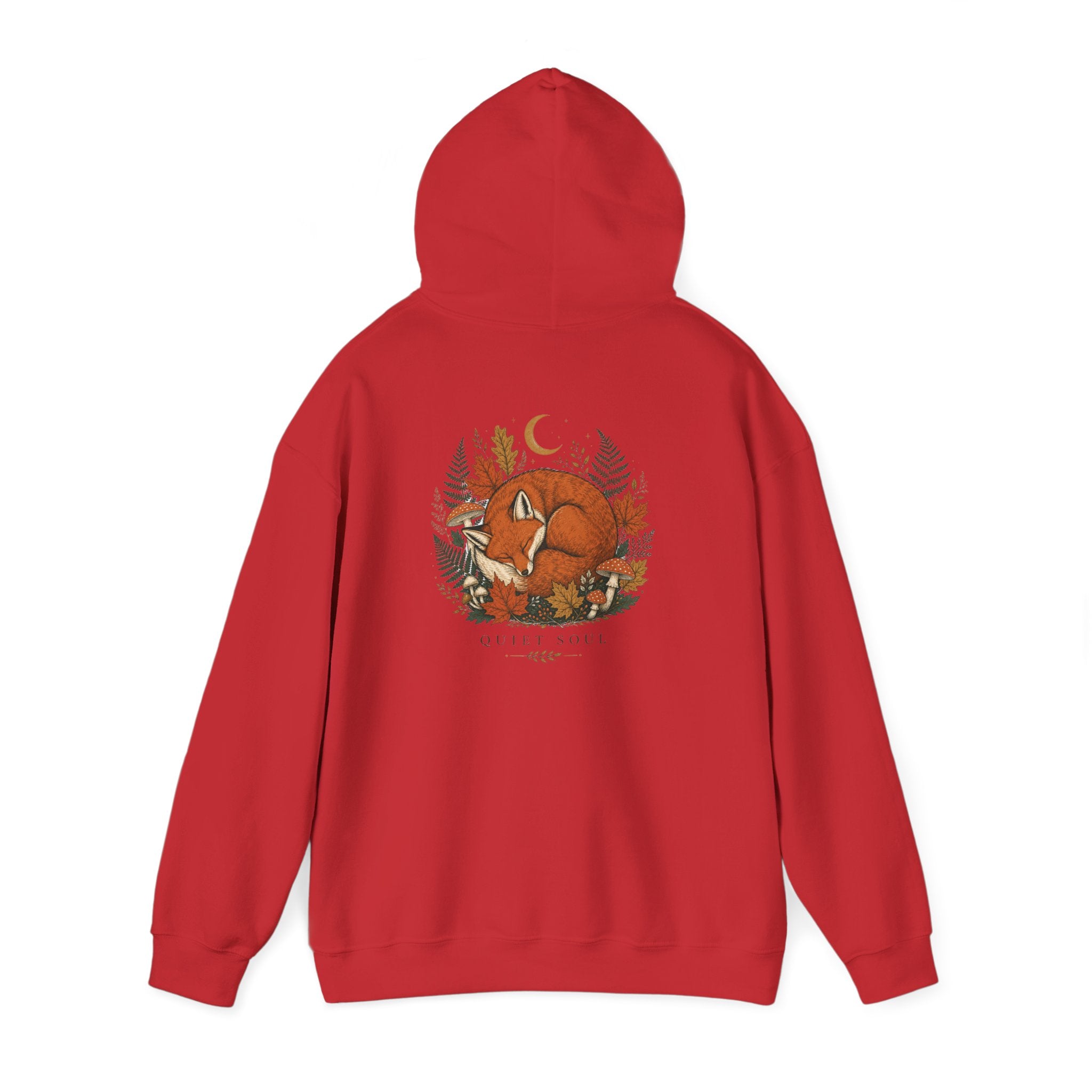 Fox Forest Hoodie — Cozy Sleeping Fox Autumn Leaves Sweatshirt