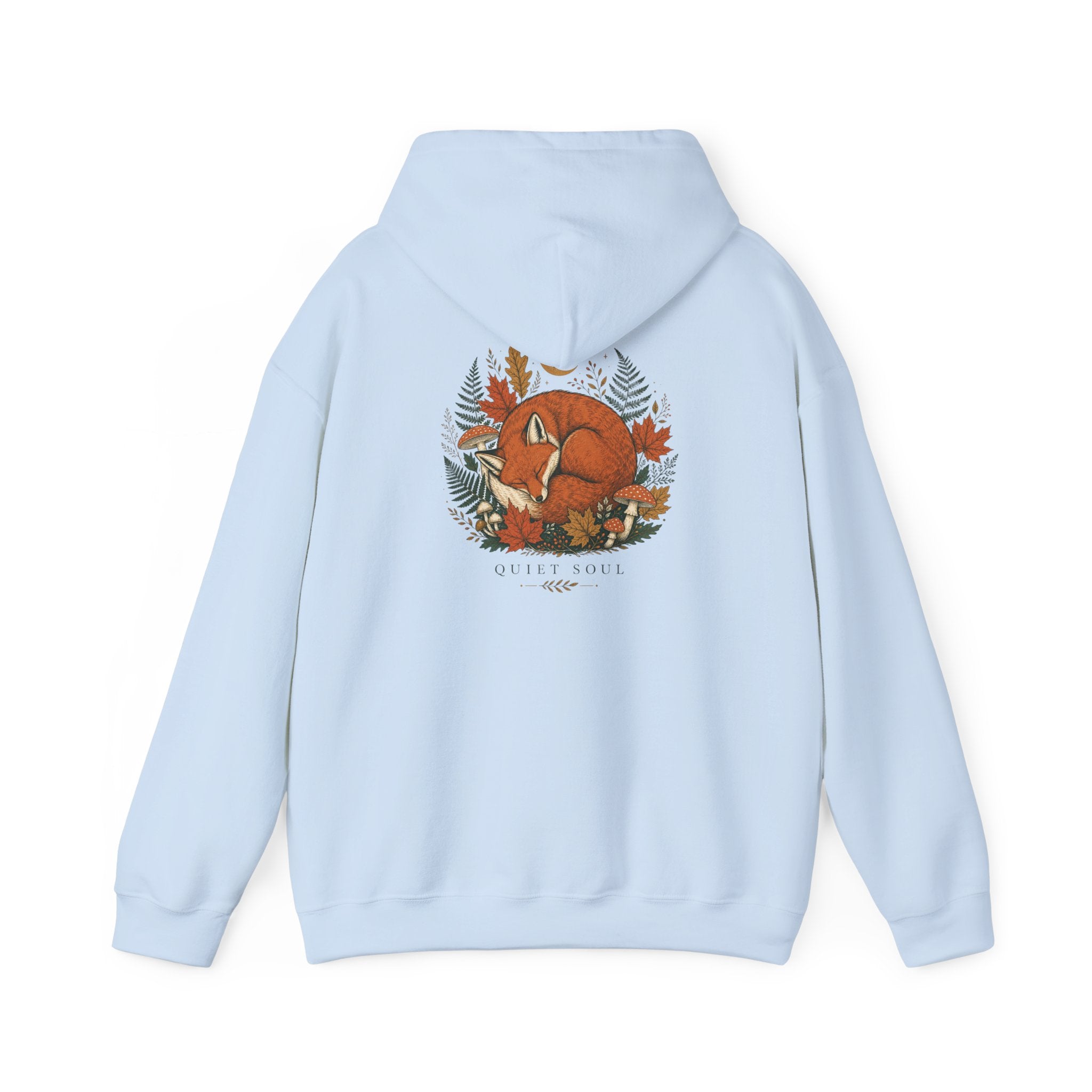 Fox Forest Hoodie — Cozy Sleeping Fox Autumn Leaves Sweatshirt