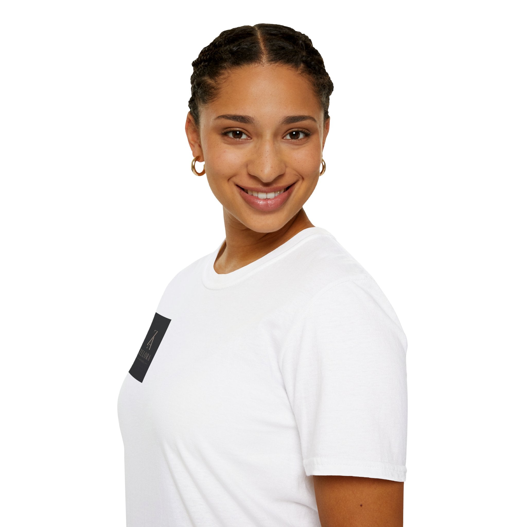 Minimal Logo T-Shirt — Zeora Branded Chest Patch