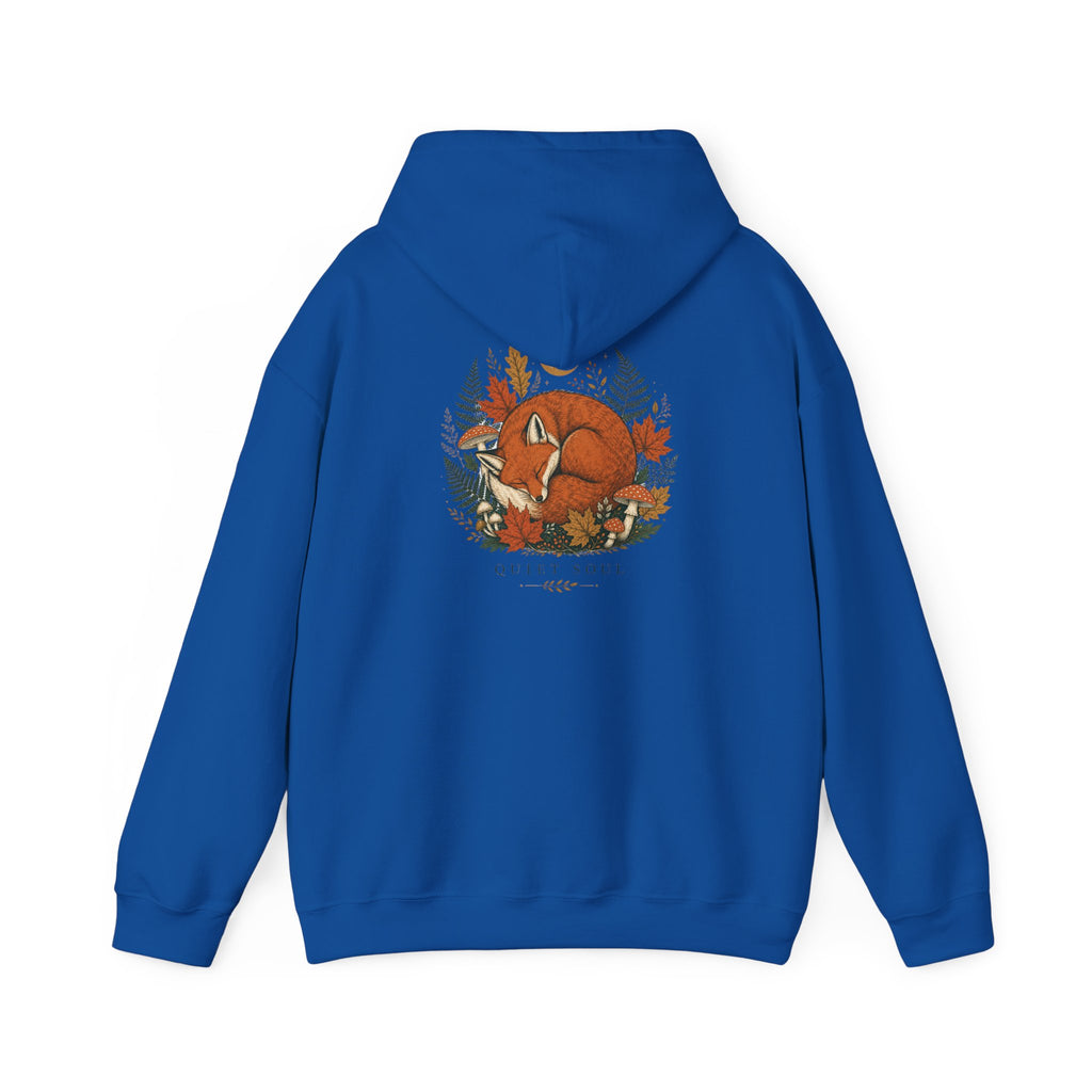 Fox Forest Hoodie — Cozy Sleeping Fox Autumn Leaves Sweatshirt