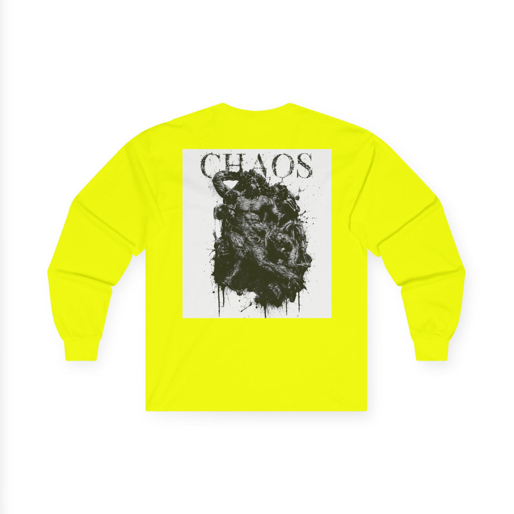 Chaos Long Sleeve Tee — Grunge Gothic Graphic Shirt