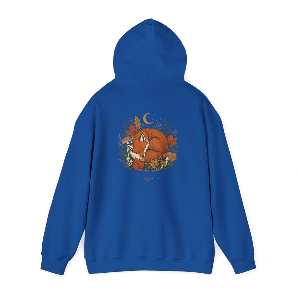 Fox Forest Hoodie — Cozy Sleeping Fox Autumn Leaves Sweatshirt